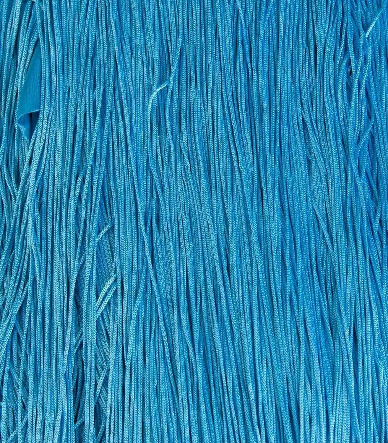 Gasper Fadenvorhang, 110 x 250 cm, Türkis, Stangendurchzug, transparent, Polyester