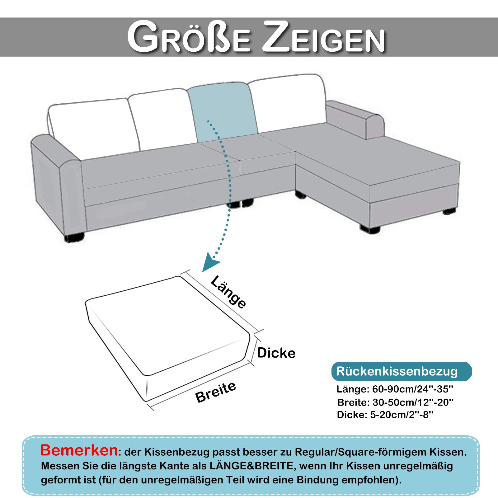 Qelus Sofahusse Jacquard Strecken Kissenbezug Sofabezug,Rutschfest Sofa übe günstig online kaufen