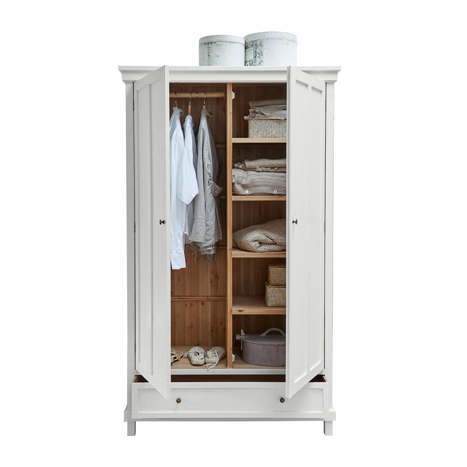 Mirabeau Kleiderschrank Kleiderschrank Sirevol antikweiß
