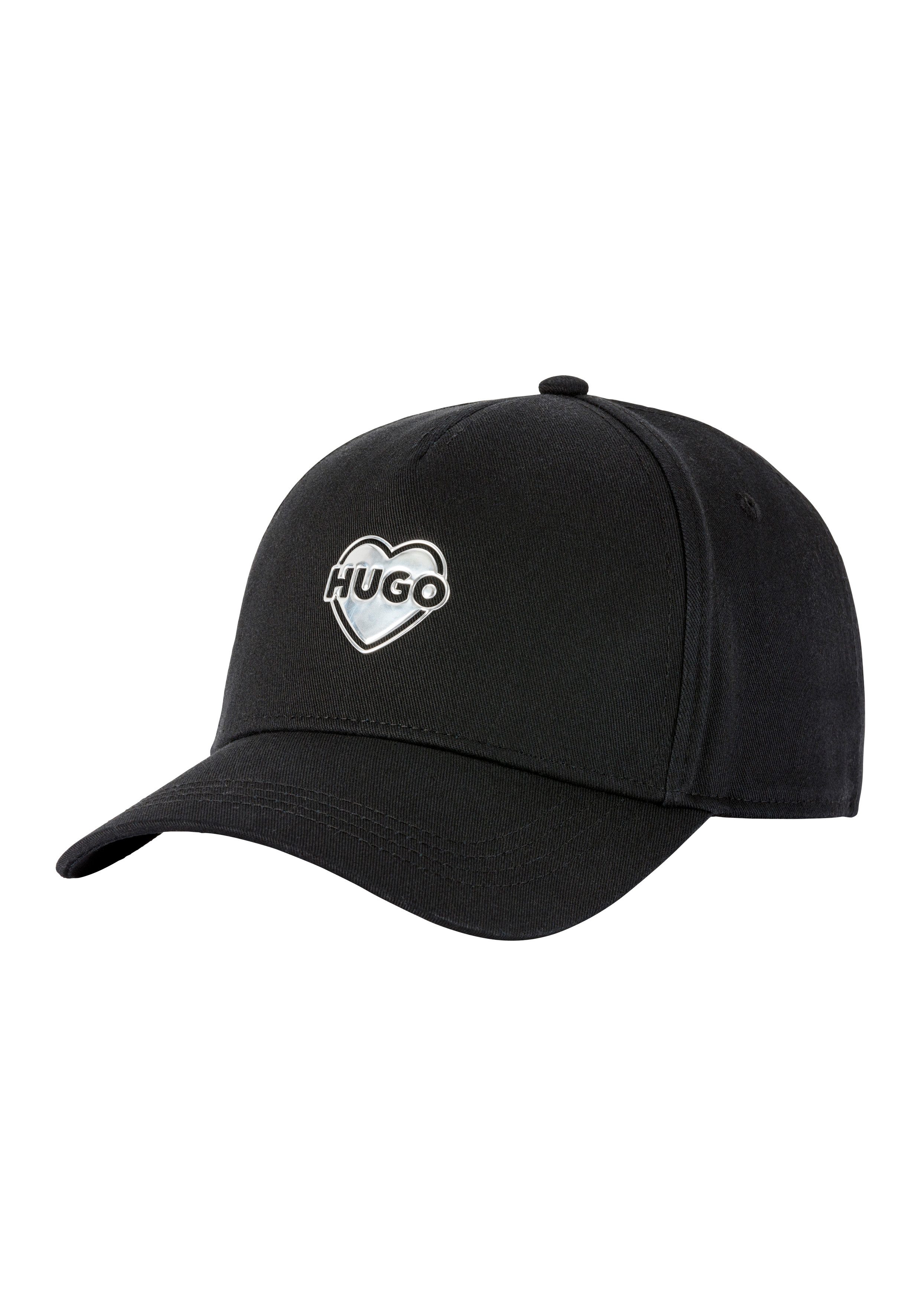 HUGO Fitted Cap Cara_VALENTINE mit Metalllogo in Herzform, verstellbarer Ve günstig online kaufen
