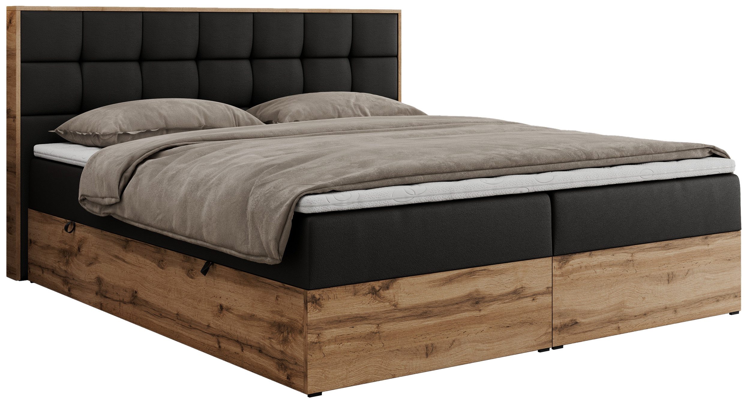 MKS MÖBEL Boxspringbett ALBERO 1 (Set, Packung, Topper T25/Visco, Stauraum, günstig online kaufen