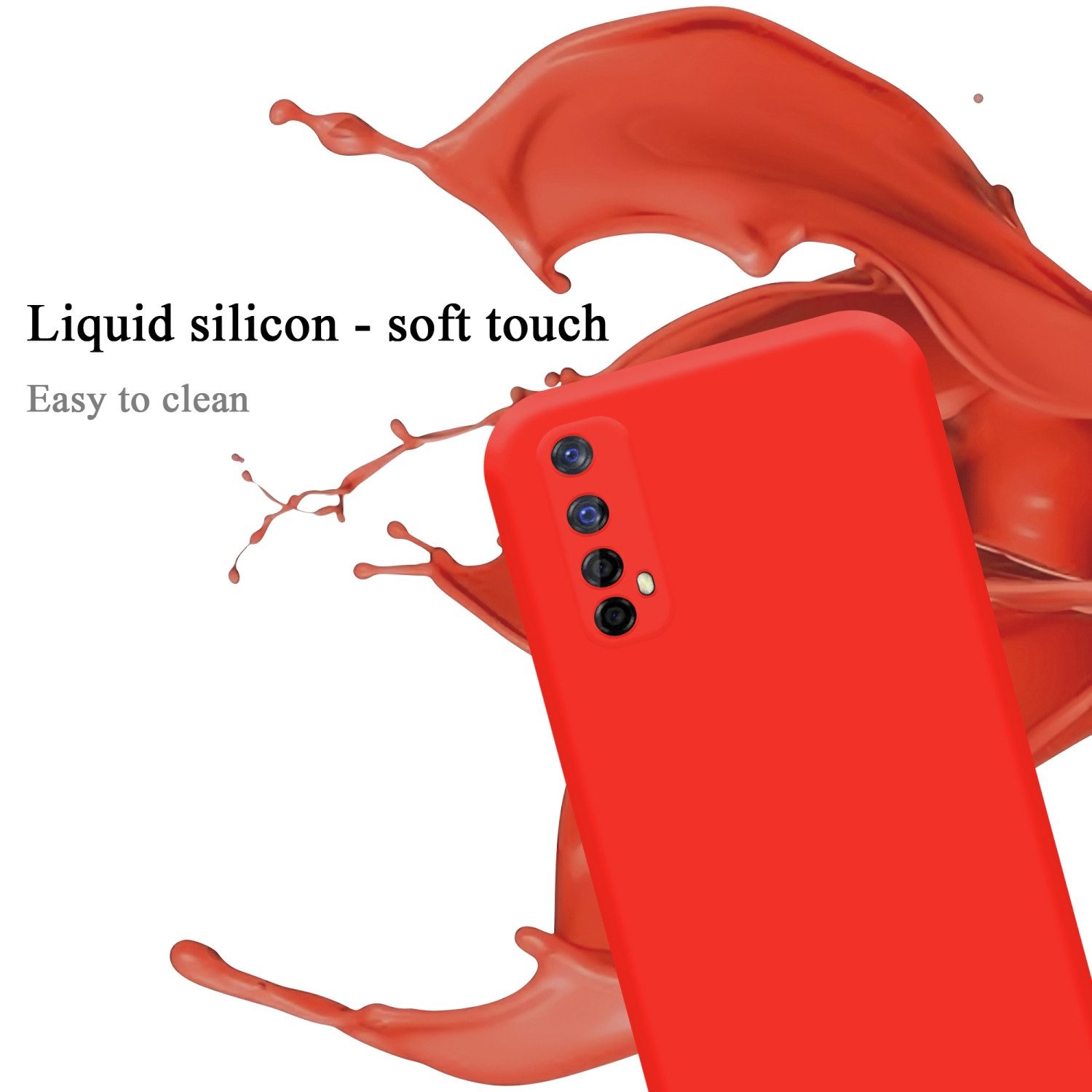 Cadorabo Handyhülle für Realme 7 5G Hülle Realme 7 5G, Flexible Hülle TPU Silikon Schutzhülle Back Cover Case
