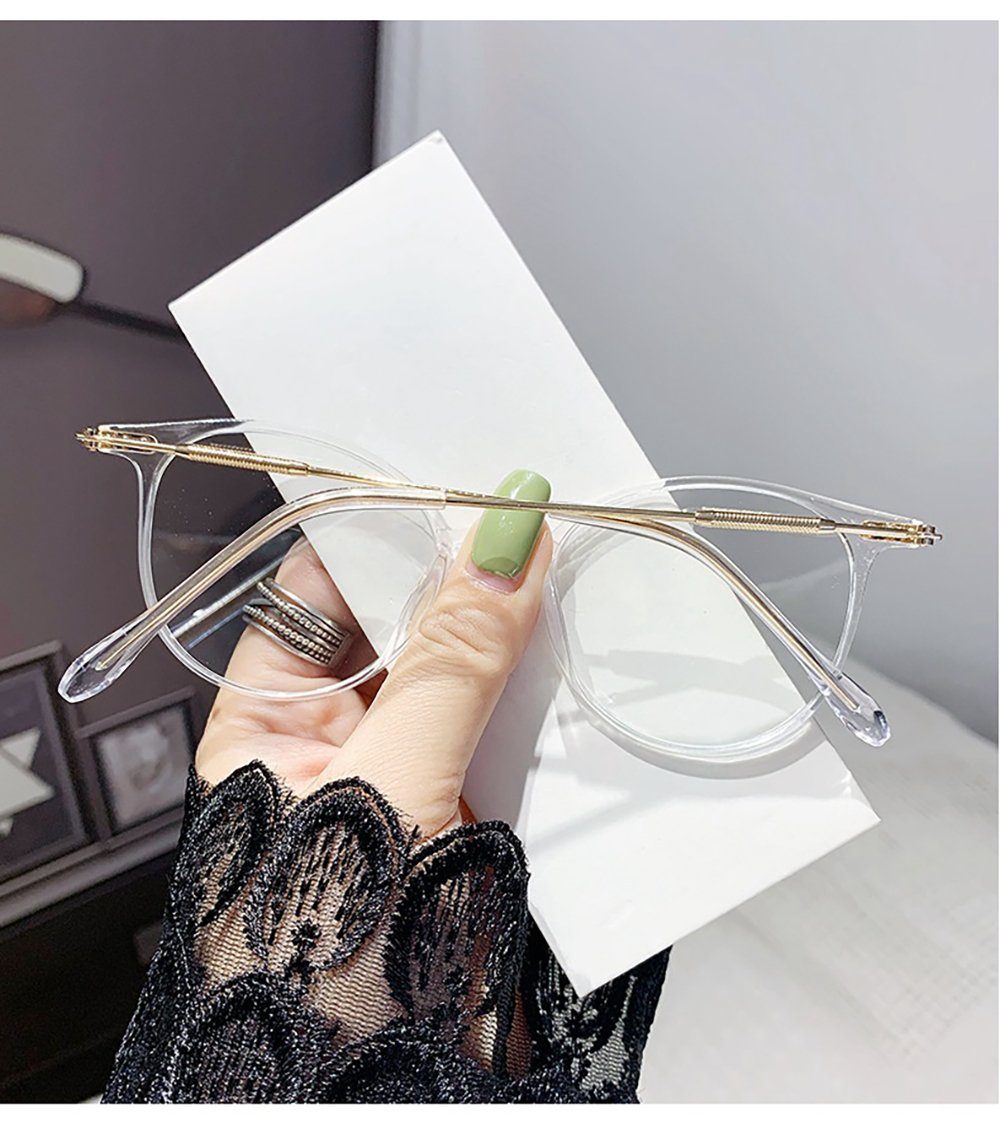 PACIEA Brille Damen Herren Selbsttönend Anti Blaulicht Ultraleicht Mode Rundrahmen