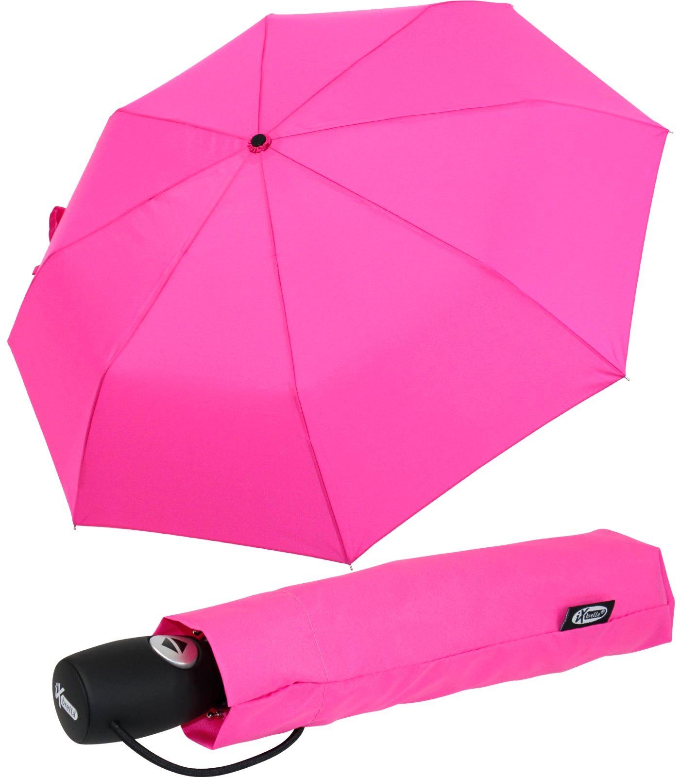 iX-brella Taschenregenschirm Mid Class - mit Auf-Zu-Automatik in vielen Farben, stabil, robust, praktisch