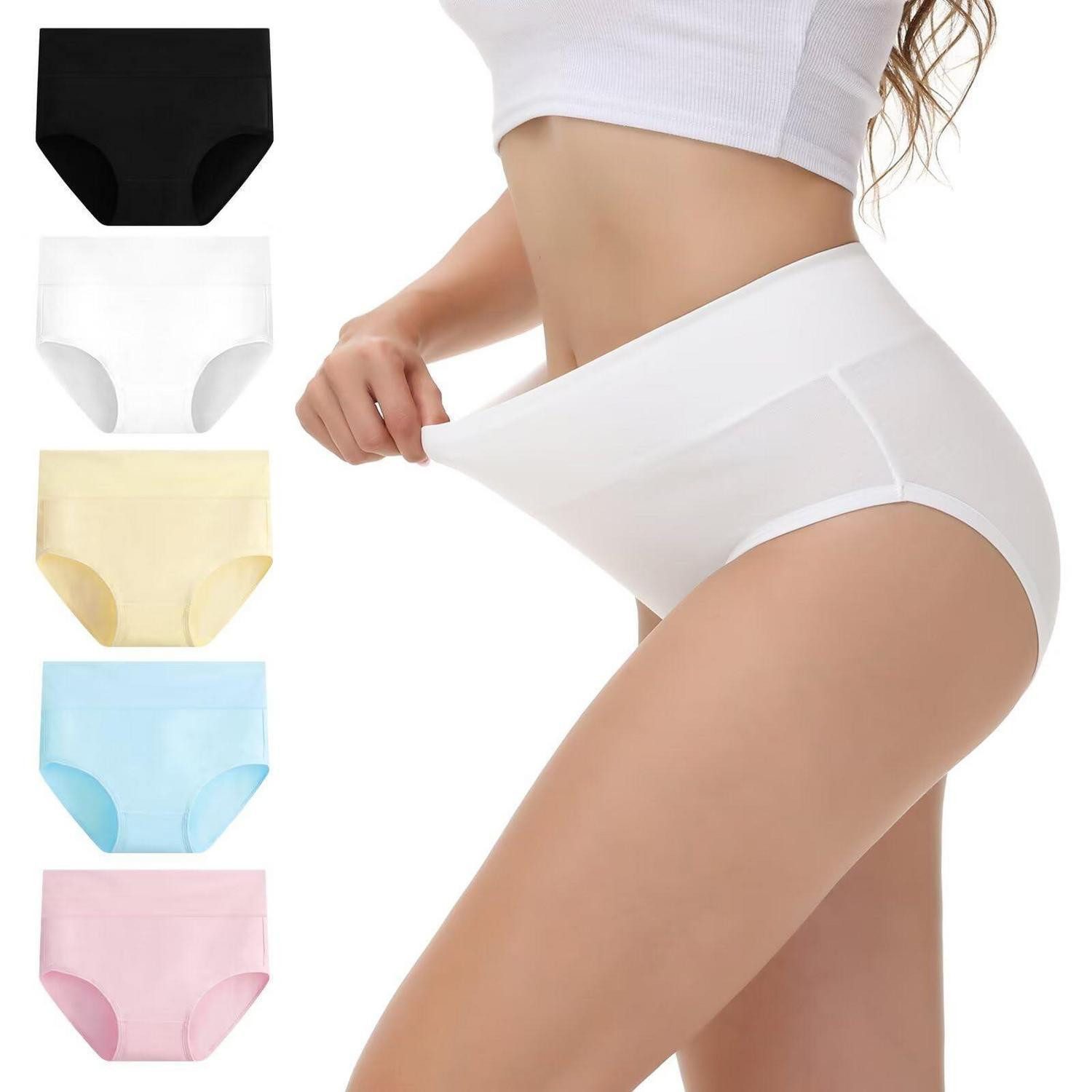 LuxusKollektion Taillenslip Damen Unterhose 5er Pack Bauchweg Slip M Mehrfarbig