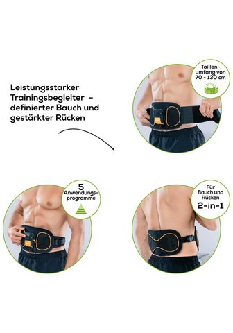 BEURER TENS-EMS-Gerät EM 39 raumenis treniruojantis diržas dėl Pilvo ir Rücken 4 Elektroden (2-tlg) Stimulation von zentralen Bauchmuskeln ir Apatinis Rückenmuskulatur