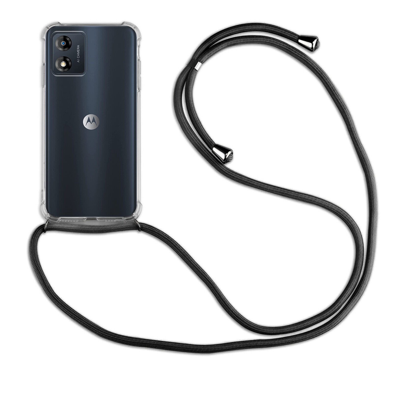betterfon Handykette für Motorola Moto E13 Handyhülle mit Band & Kordel Bumper, Hände frei – mit Silikonhülle & Schnur für flexiblen Alltag