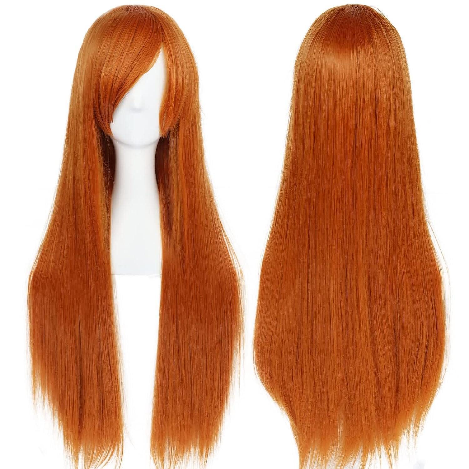 LuxusKollektion Kunsthaarperücke Perücke Damen 80 cm Pony Kunsthaar Cosplay Karneval Alltag orange