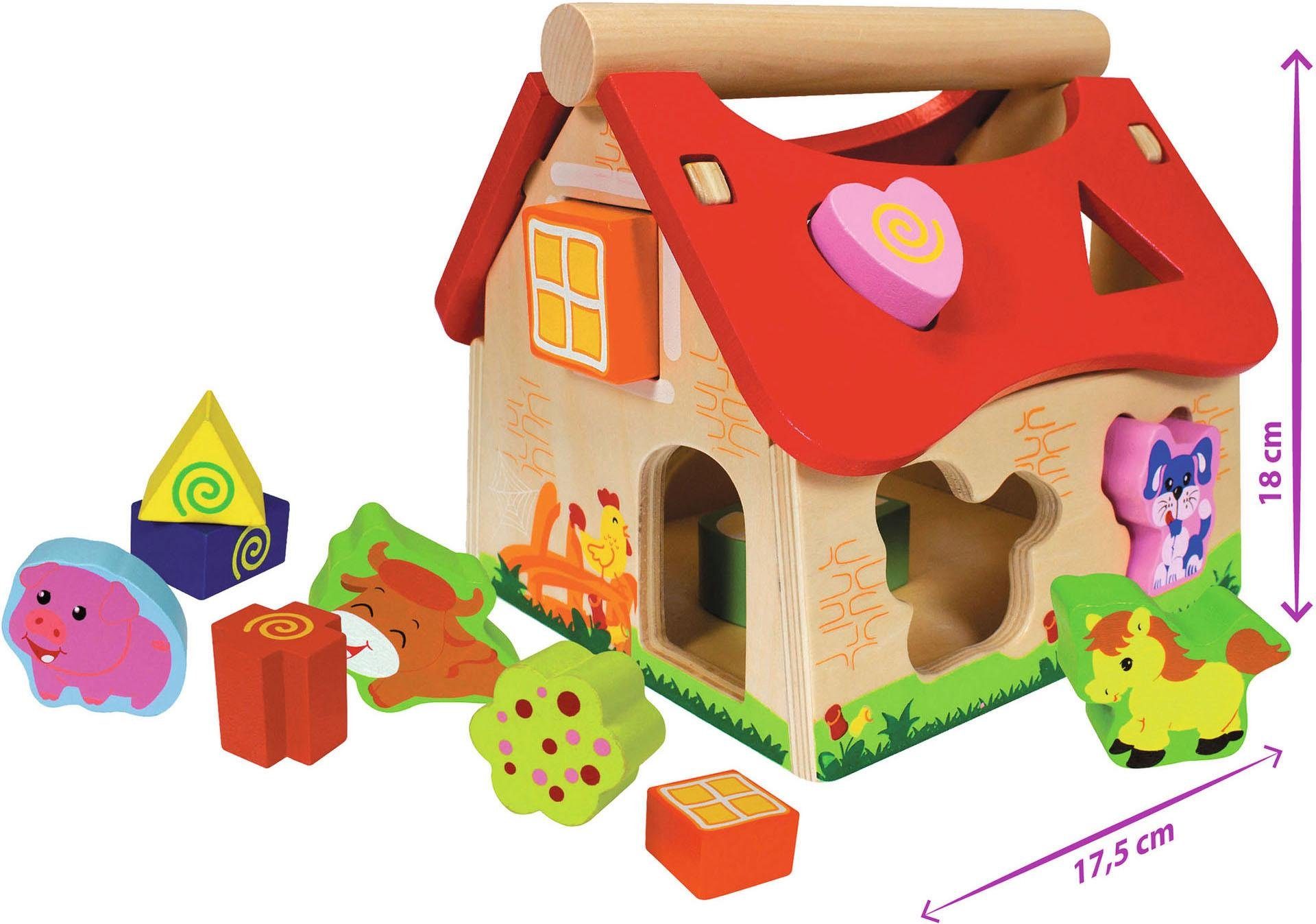 Eichhorn Steckspielzeug Steckhaus, (Set, 15-tlg), aus Holz