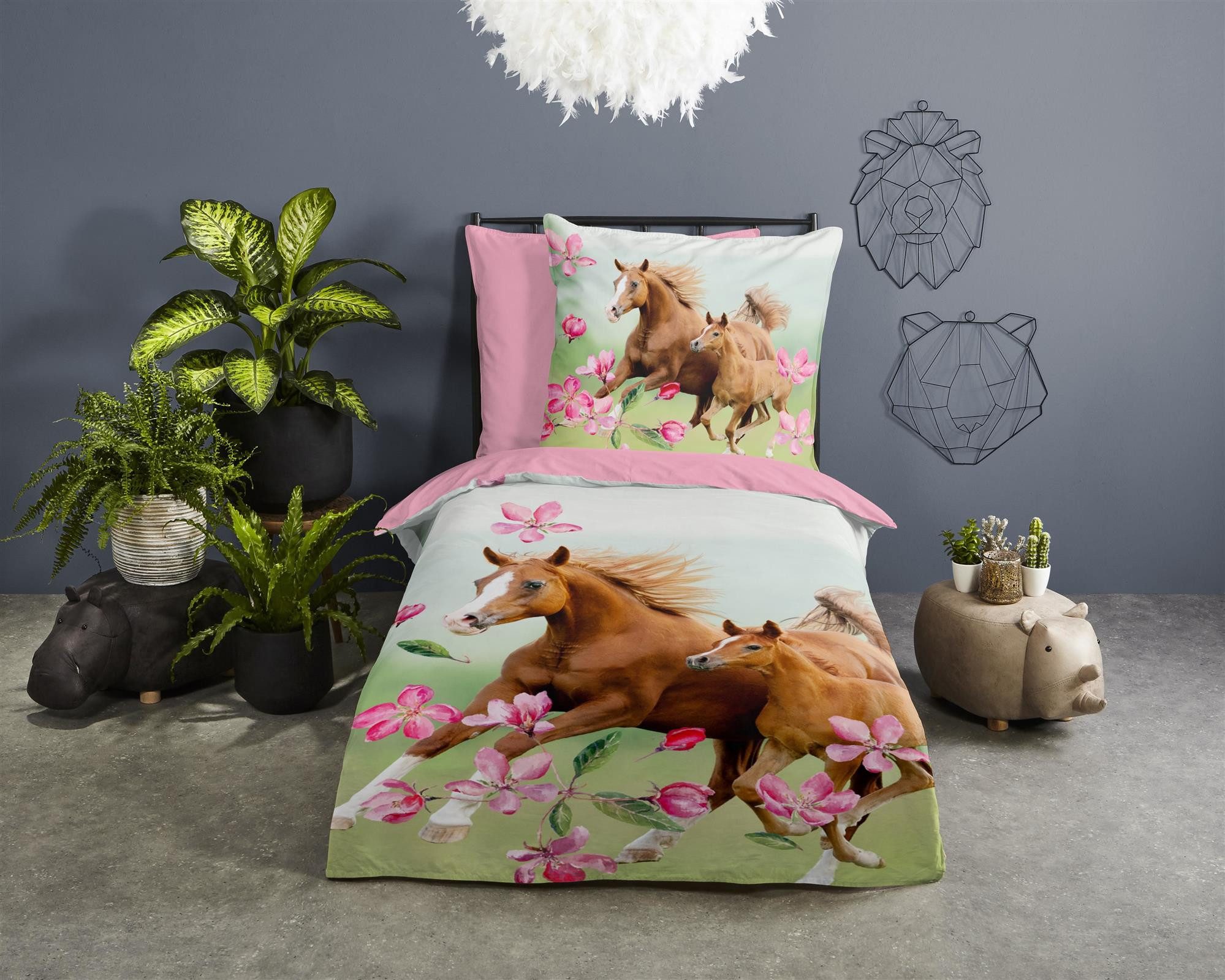 Pure Bettwäsche Microfaser Bettwäsche 135 X 200 cm + 1- 80 X 80 cm Melice b günstig online kaufen