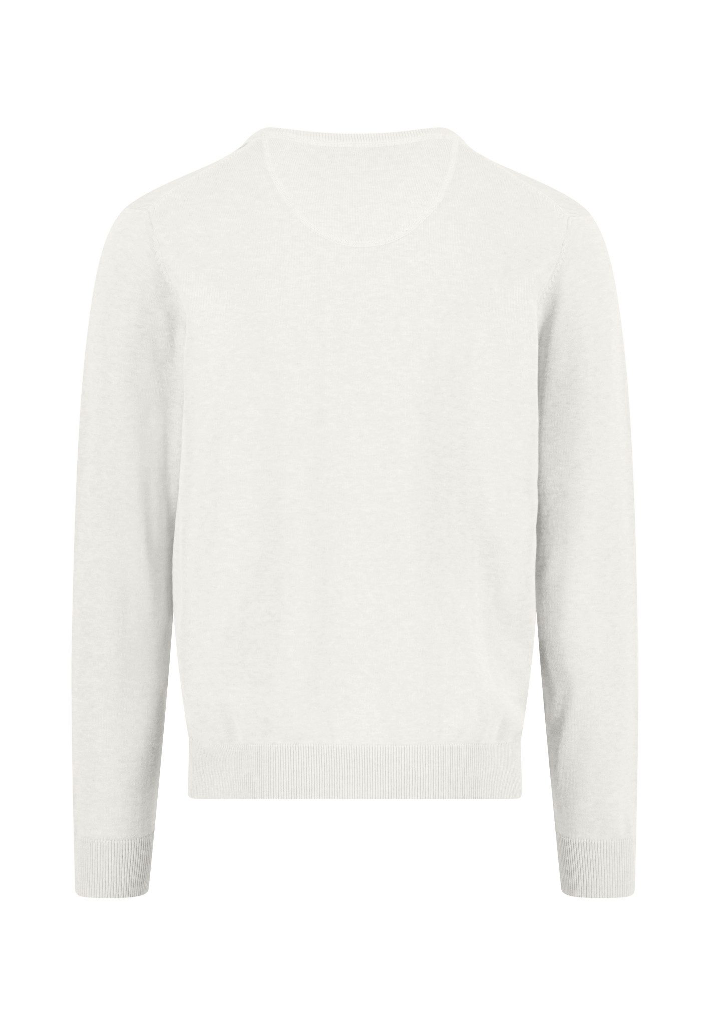 FYNCH-HATTON Strickpullover aus Baumwolle, mit V-Ausschnitt, hüftbedeckende Passform