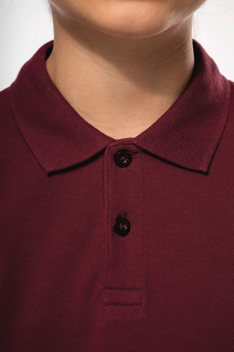 Kariban Poloshirt Polohemd mit langen Ärmeln für Kinder.