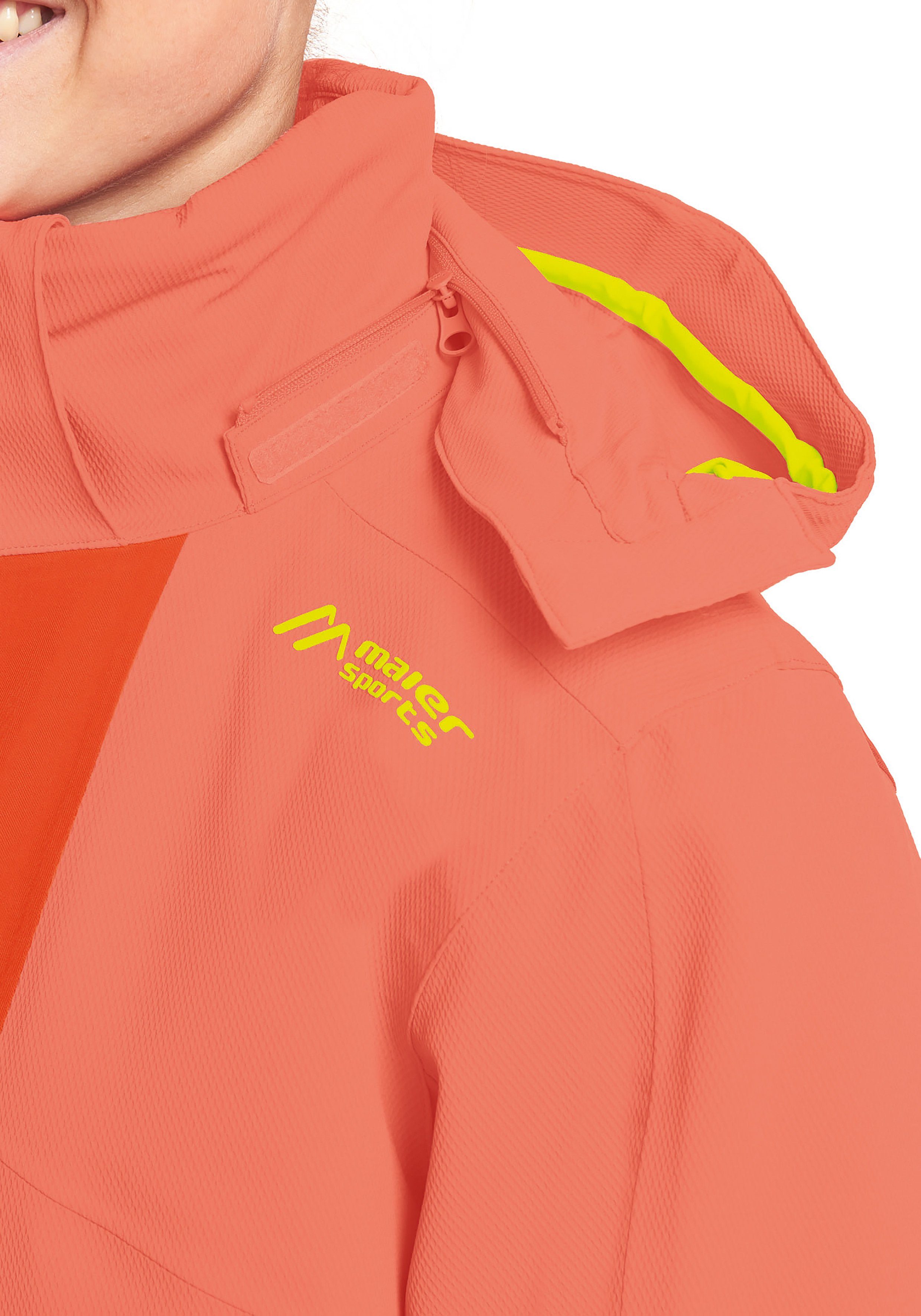 Maier Sports Skijacke Fast Impulse Modern Freeride W perfekt designte Piste Skijacke und – orangerot für