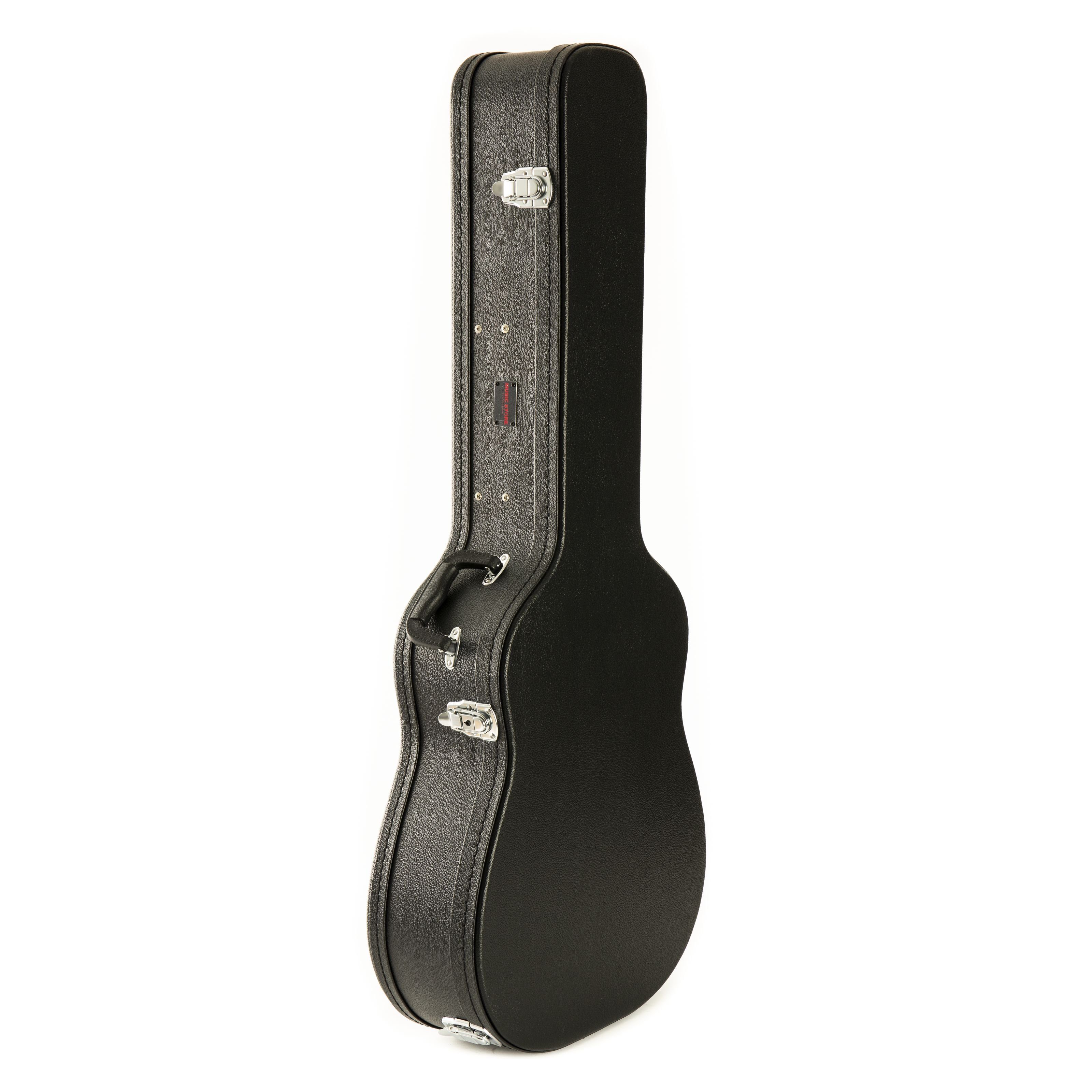 MUSIC STORE Gitarrentasche (Eco Case Dreadnought Koffer für Westerngitarren Schwarzer Tolex-Bezug Gepolstertes Innenfutter Zubehörfach 110 cm Innenlänge Perfekter Schutz für Westerngitarre, Gitarrenkoffer und Gitarrentaschen, Gitarrenkoffer Westerngitarre), Eco Case Dreadnought, Koffer für Westerngitarren, Schwarzer