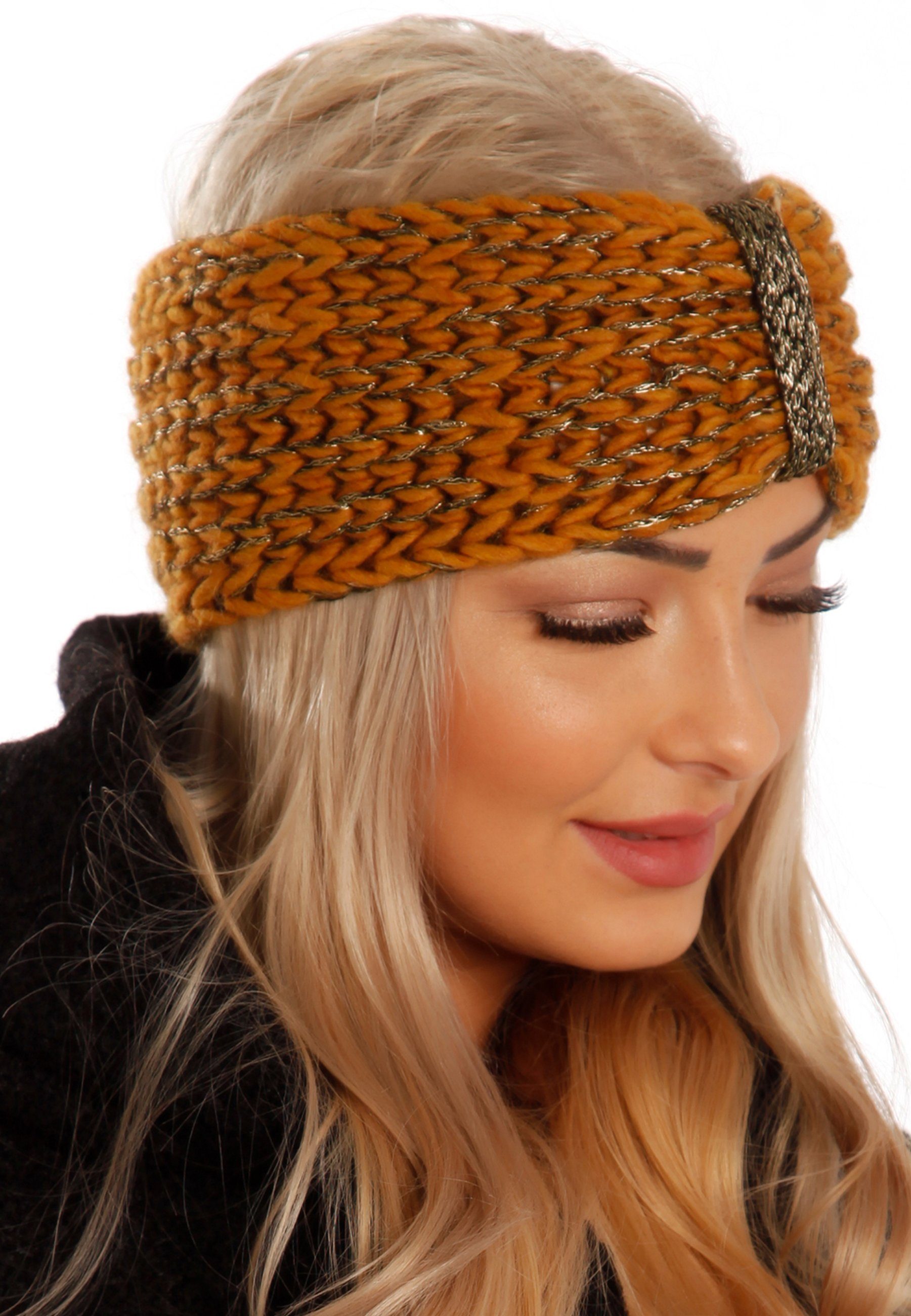 YC Fashion & Style Stirnband Stirnband Strick Haarband mit Effektgarn Ohren günstig online kaufen