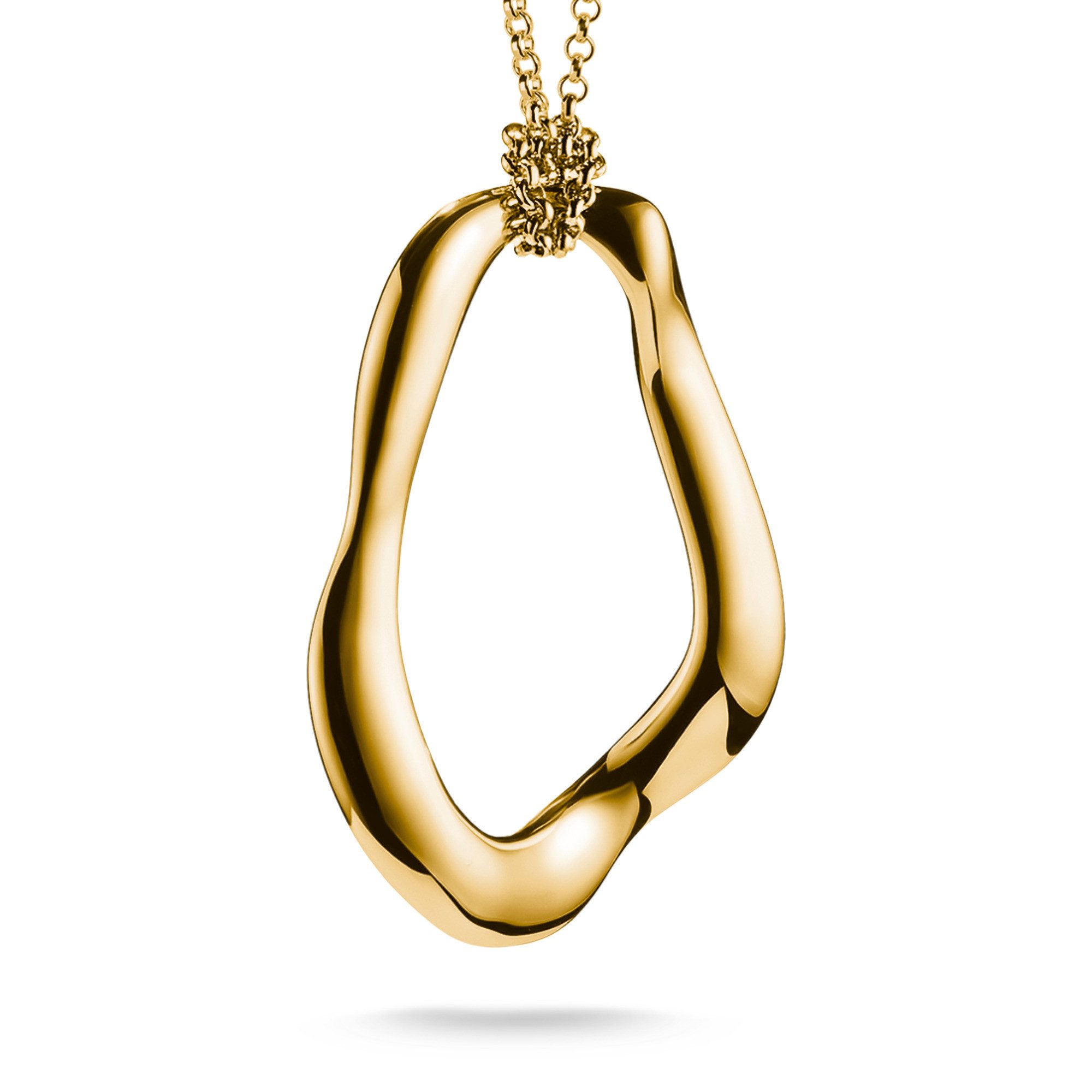 THOMAS SABO Kette mit Anhänger Natural Beauty Kette mit organisch geformtem Anhänger, Bold Elegance