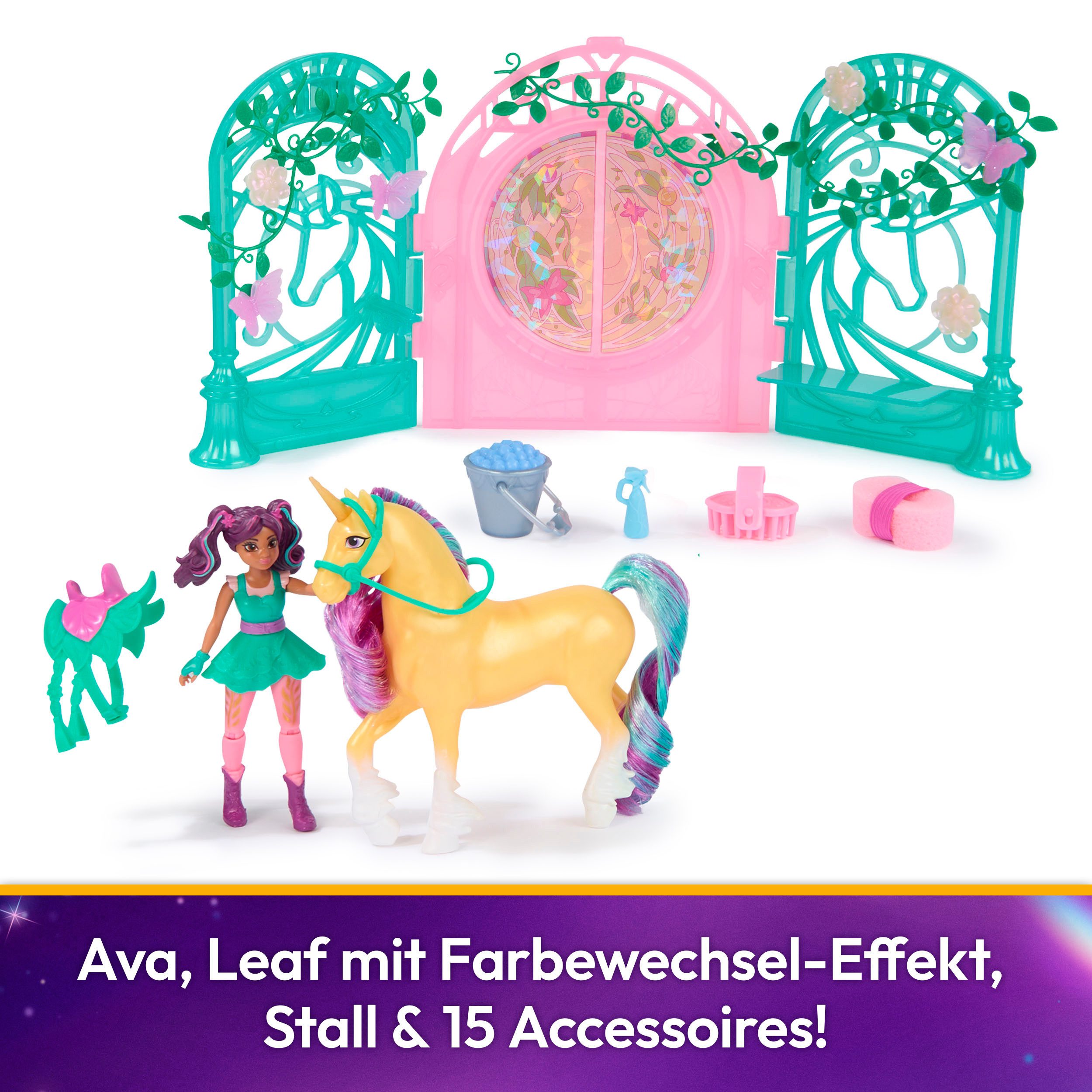 Spin Master Anziehpuppe Unicorn Academy - Stall Spielset - Ava & Leaf günstig online kaufen