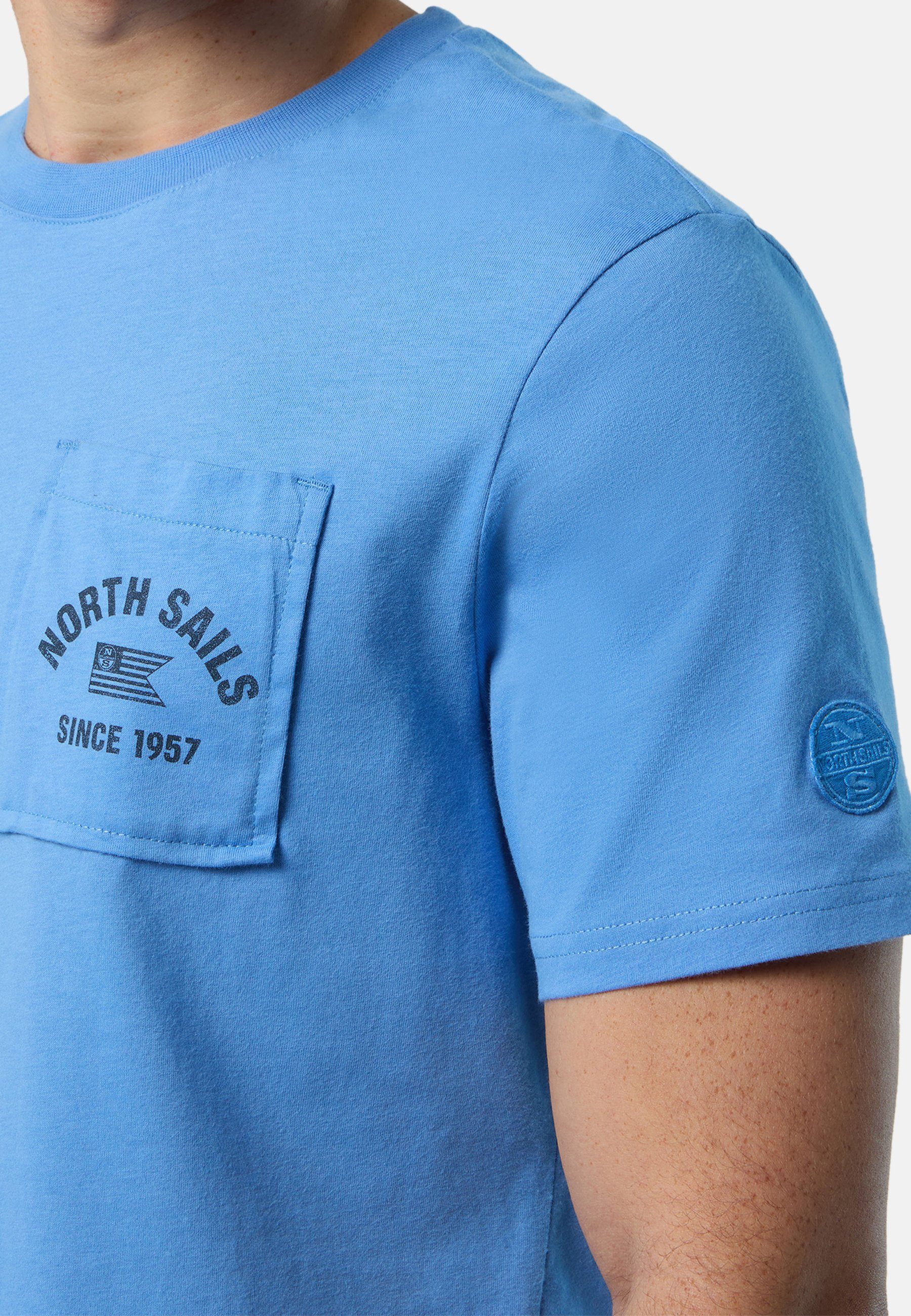 BLUE North Sonstiges mit T-Shirt T-Shirt Sails Brusttasche