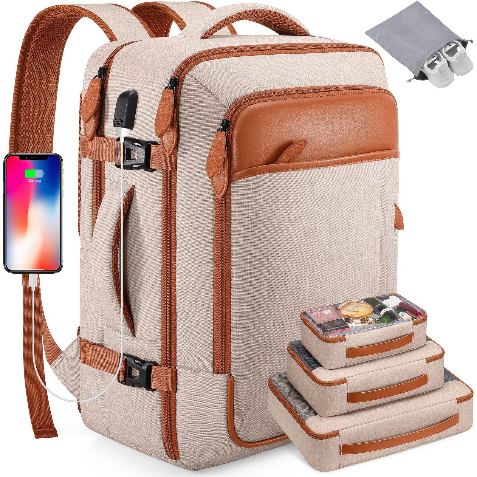 HAUSS SPOLE Reisetasche 4-teiliges Schultasche Handgepäck Wasserdicht, 40L, günstig online kaufen