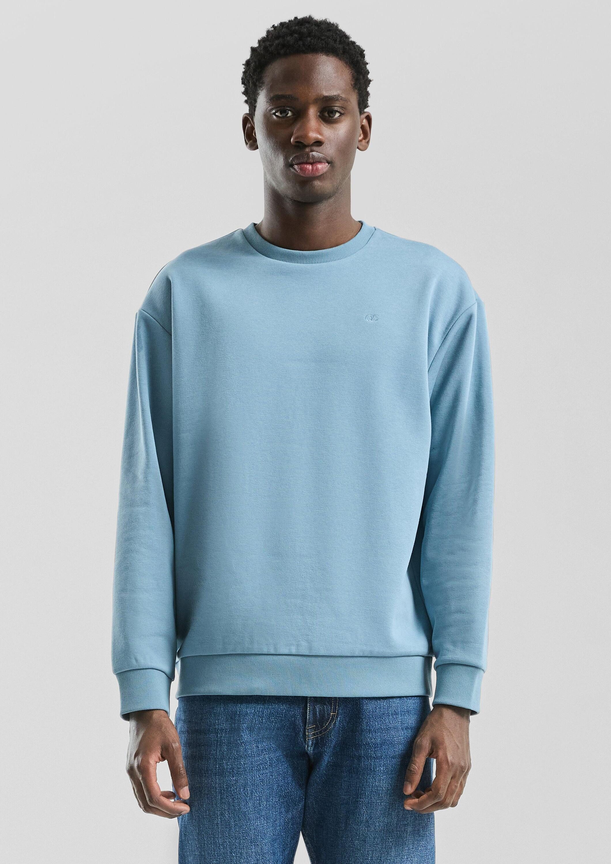 QS Sweatshirt Sweatshirt Sweatshirt mit Logo-Stickerei