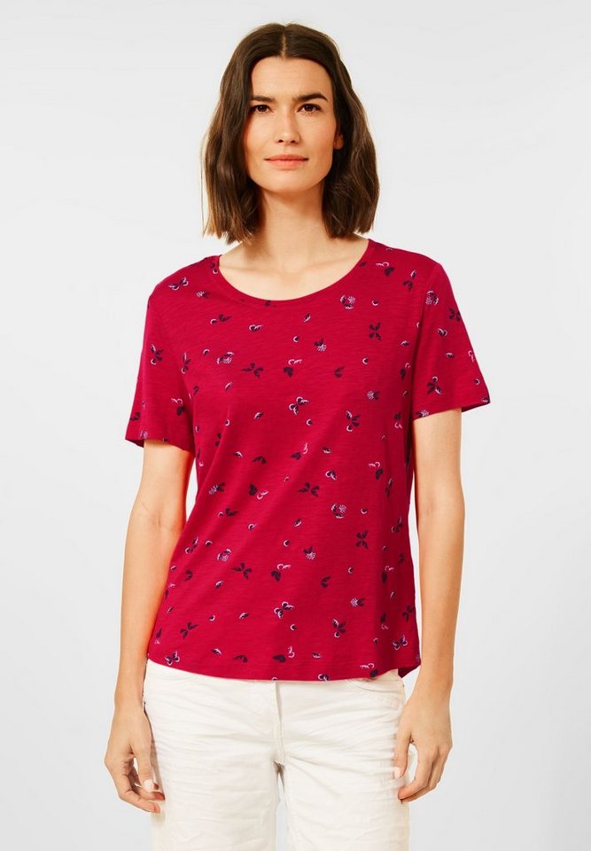 Cecil T-Shirt mit allover Print, Rundhalsausschnitt