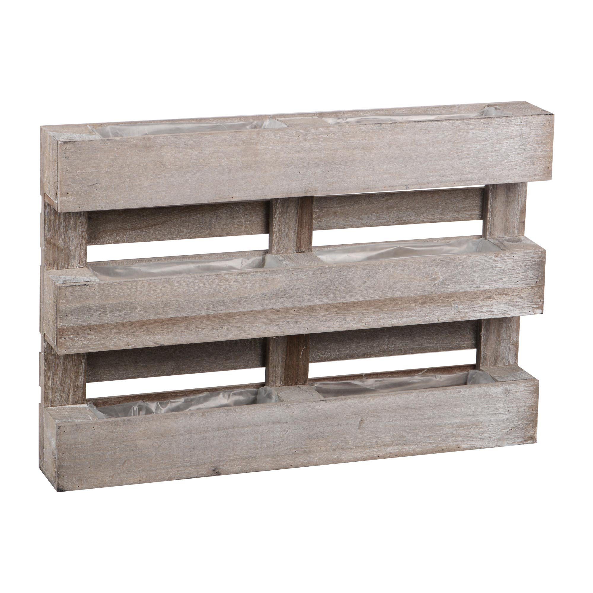 UNUS GARDEN Blumenkasten Paletten Pflanzkasten 3 Reihen (1 St., Abmessung ( günstig online kaufen