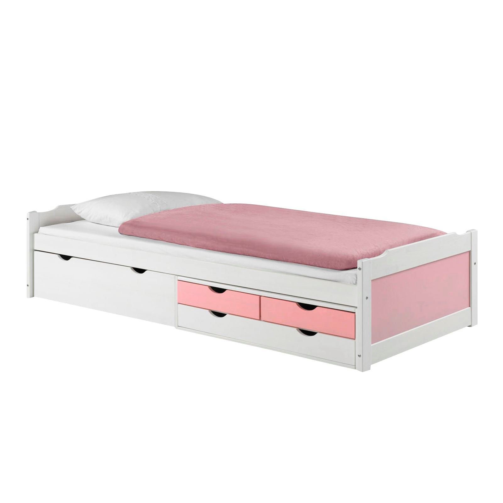 IDIMEX Funktionsbett ANDREA, Bett mit Stauraum Kinderbett Gästebett 4 Schubladen Bett 90x200 cm
