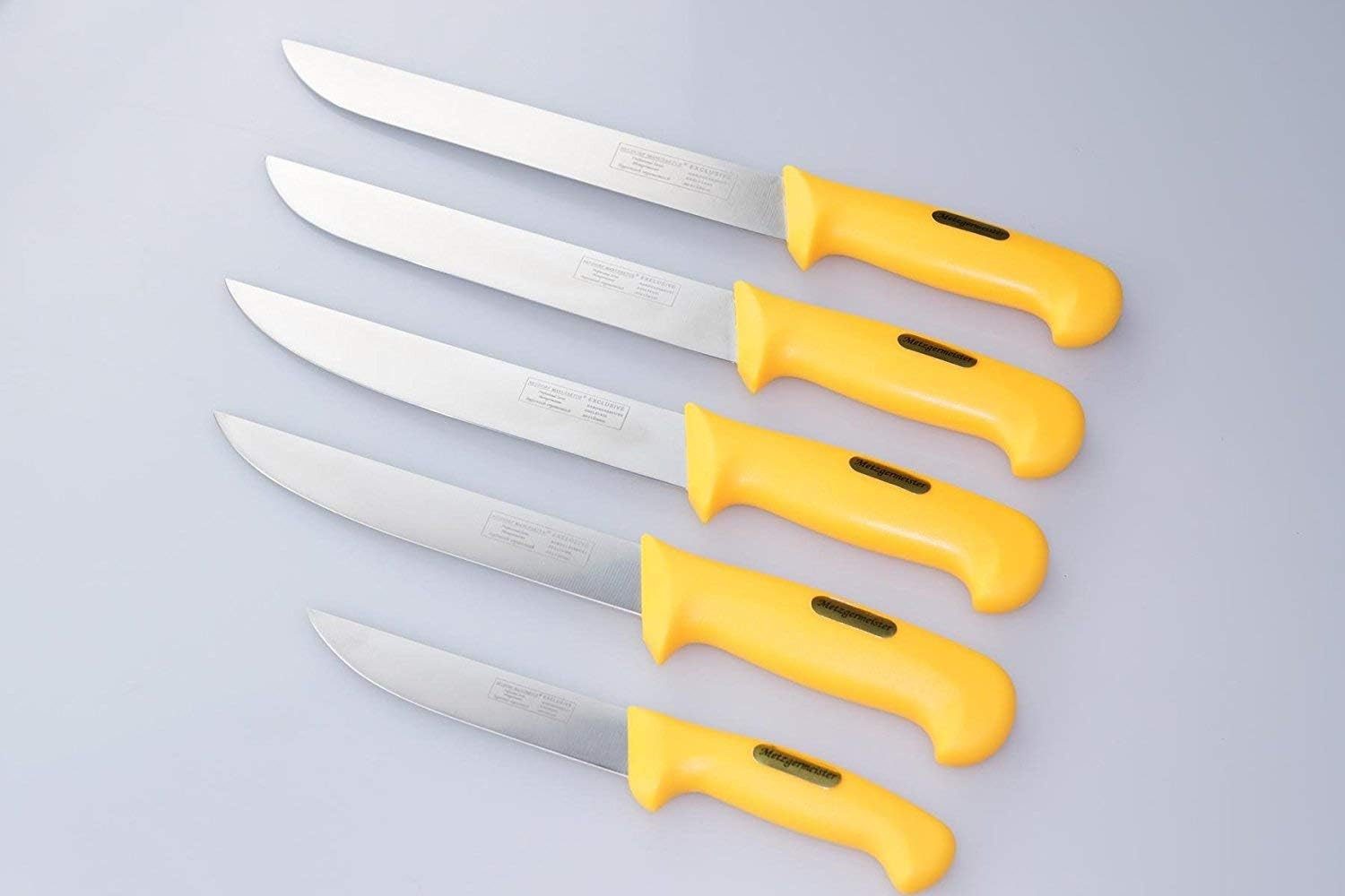 Ertex Fleischmesser Profi Küchenmesser Set 5-teilig Edelstahl – Scharfes Metzgermesser Set