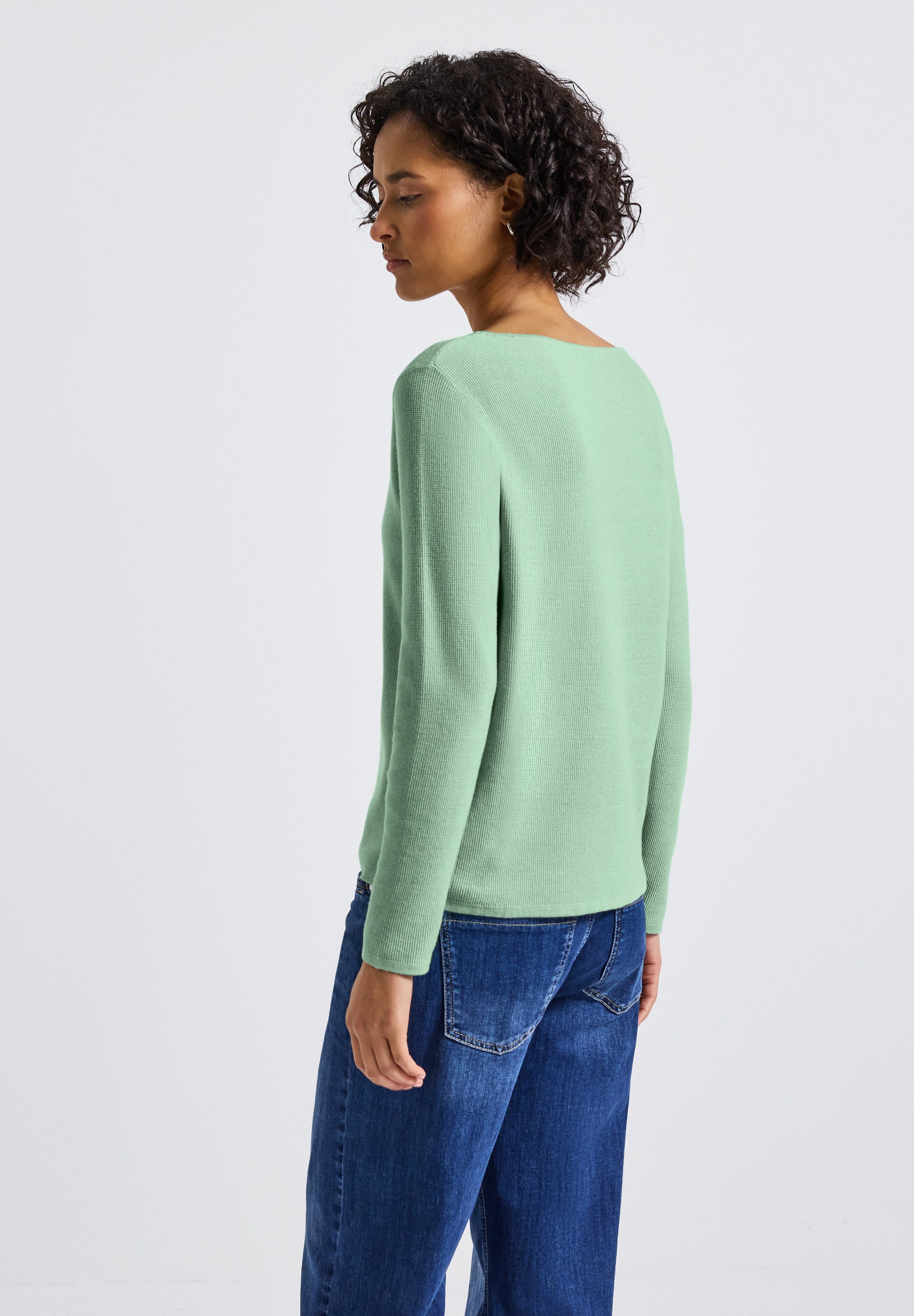 STREET ONE Strickpullover mit U-Boot-Ausschnitt günstig online kaufen