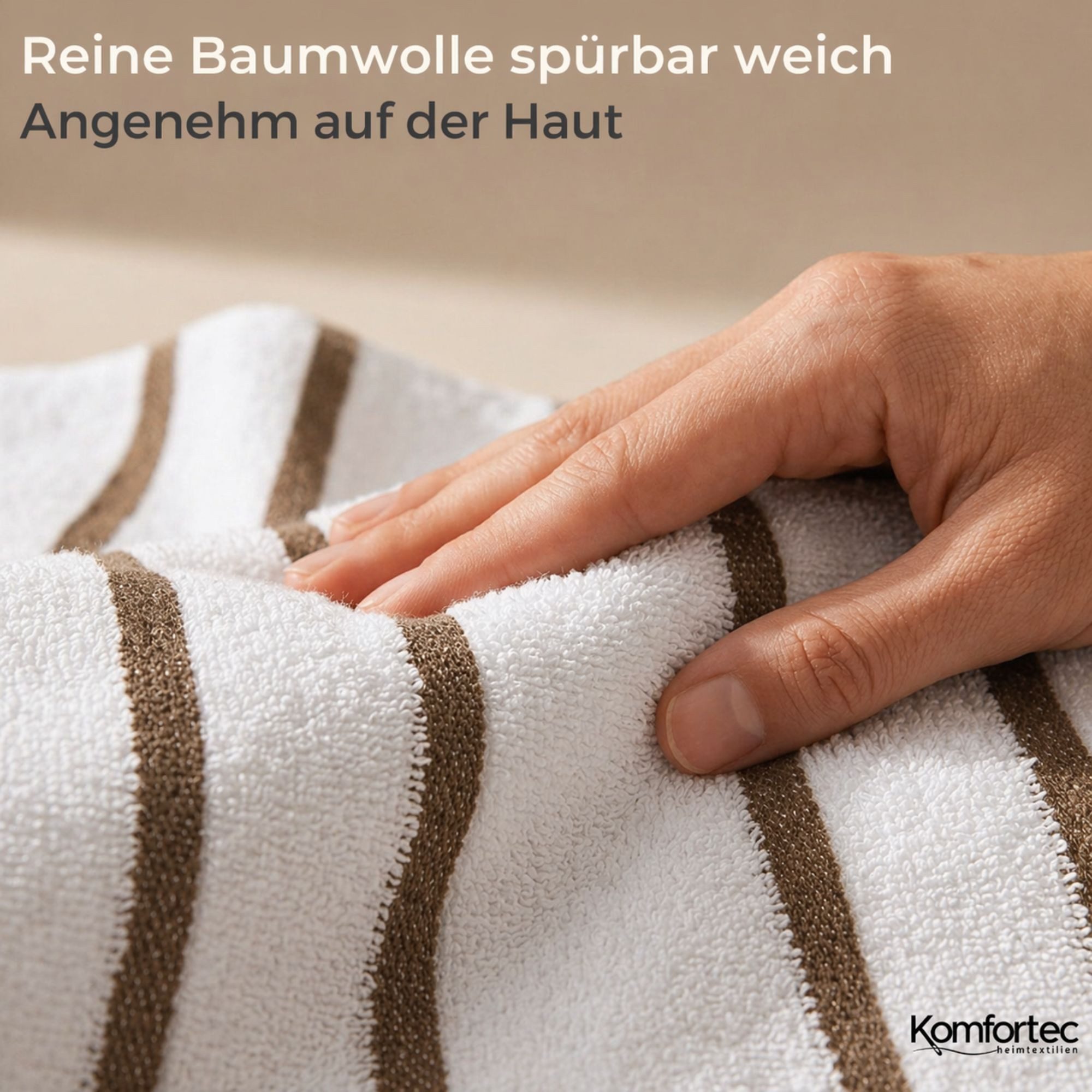 Komfortec Strandtuch 100x180 cm aus Baumwolle, Unifarben (1-St)