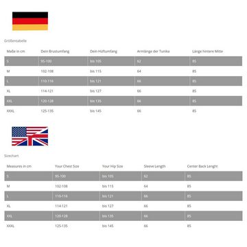 Burgschneider Wikinger-Kostüm Wikinger Fischgrät Tunika Tyr Schwarz/Grau M