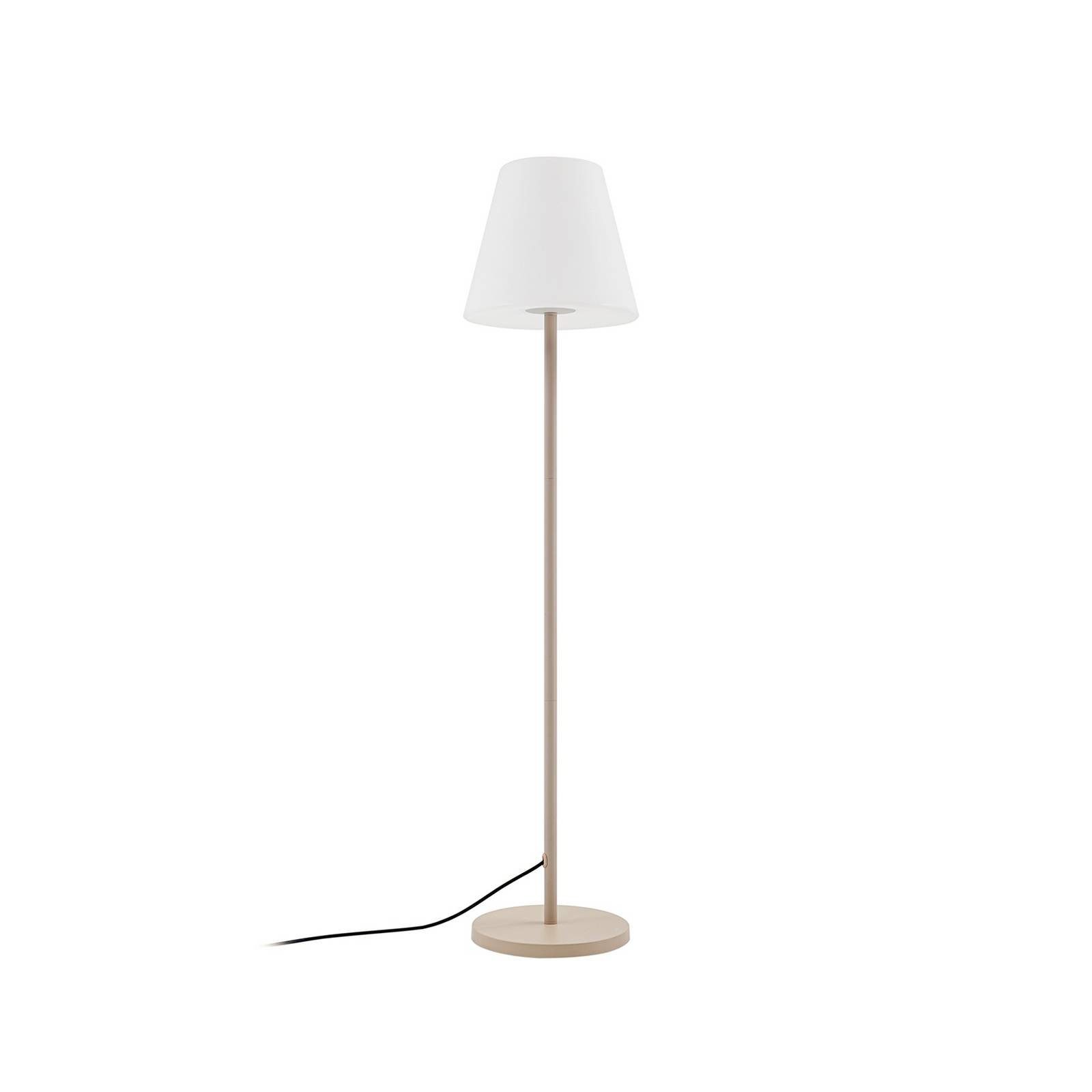 Lucande Außen-Stehlampe Jaimy, Kunststoff Creme IP44, 1 x 15 W LED
