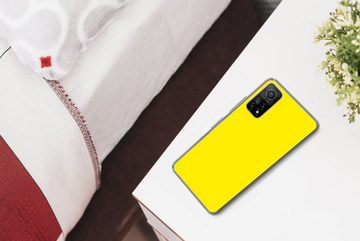 MuchoWow Handyhülle Gelb - Zitrone - Neon - Farben, Phone Case, Handyhülle Xiaomi Mi 10T, Silikon, Schutzhülle