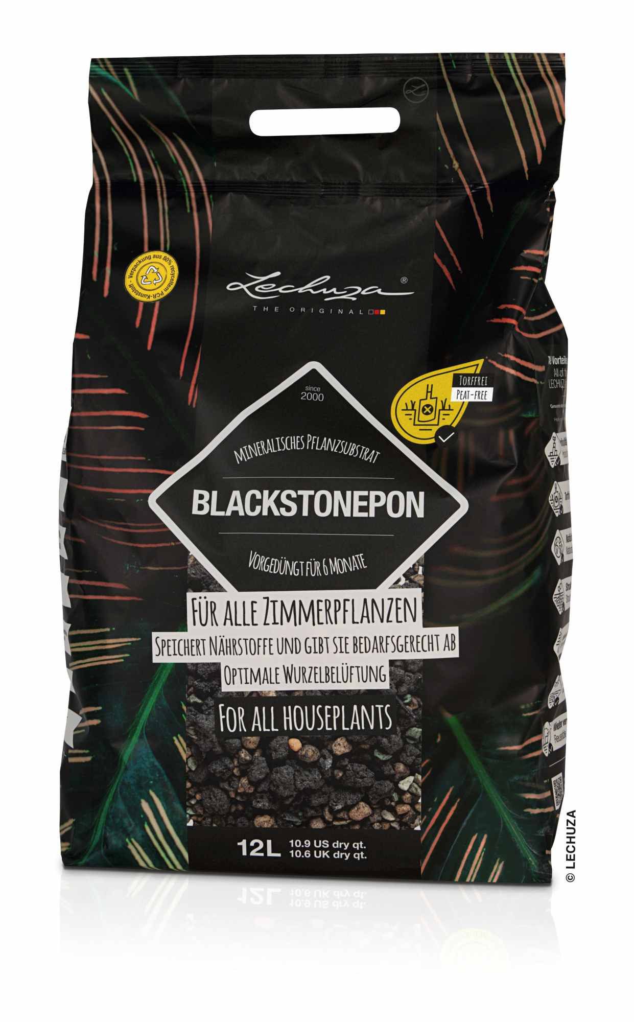 Lechuza® Spezialerde Lechuza Substrat Blackstonepon 12L vorgedüngt 19556