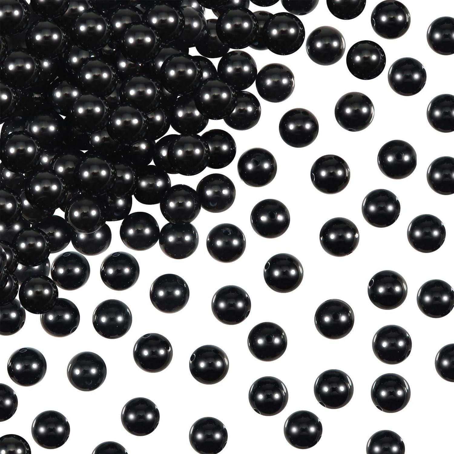 LuxusKollektion Bastelperlen Perlen Onyx Schwarz 6mm 100Stück, (100-tlg)
