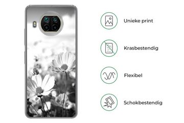 MuchoWow Handyhülle Blumen - Wiese - Lila - Gras - Weiß - Wolken - Blau, Phone Case, Handyhülle Xiaomi Mi 10T Lite, Silikon, Schutzhülle