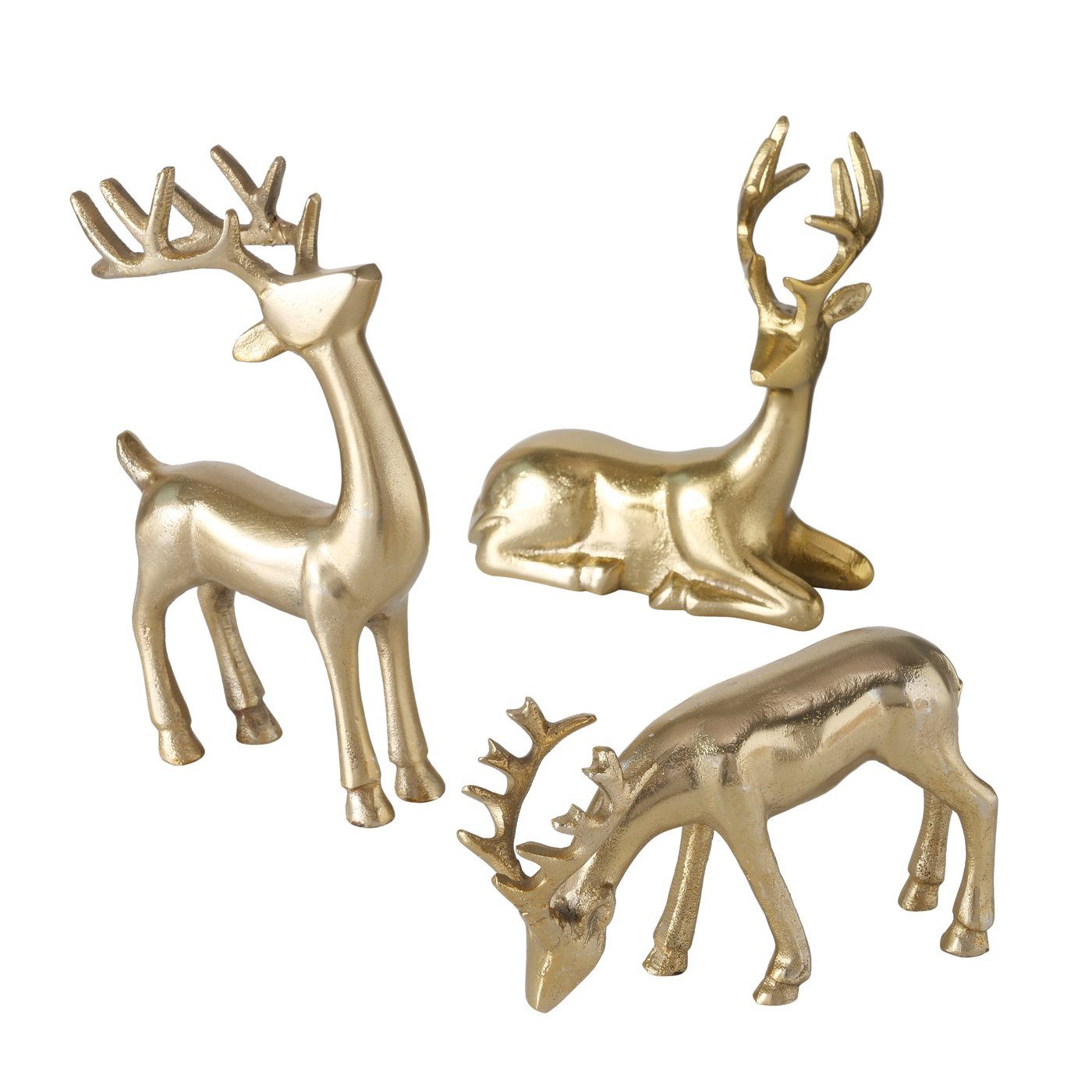 BOLTZE GRUPPE GmbH Dekofigur Boltze Dekofigur Seran Hirsch Gold 2037515 (1 günstig online kaufen