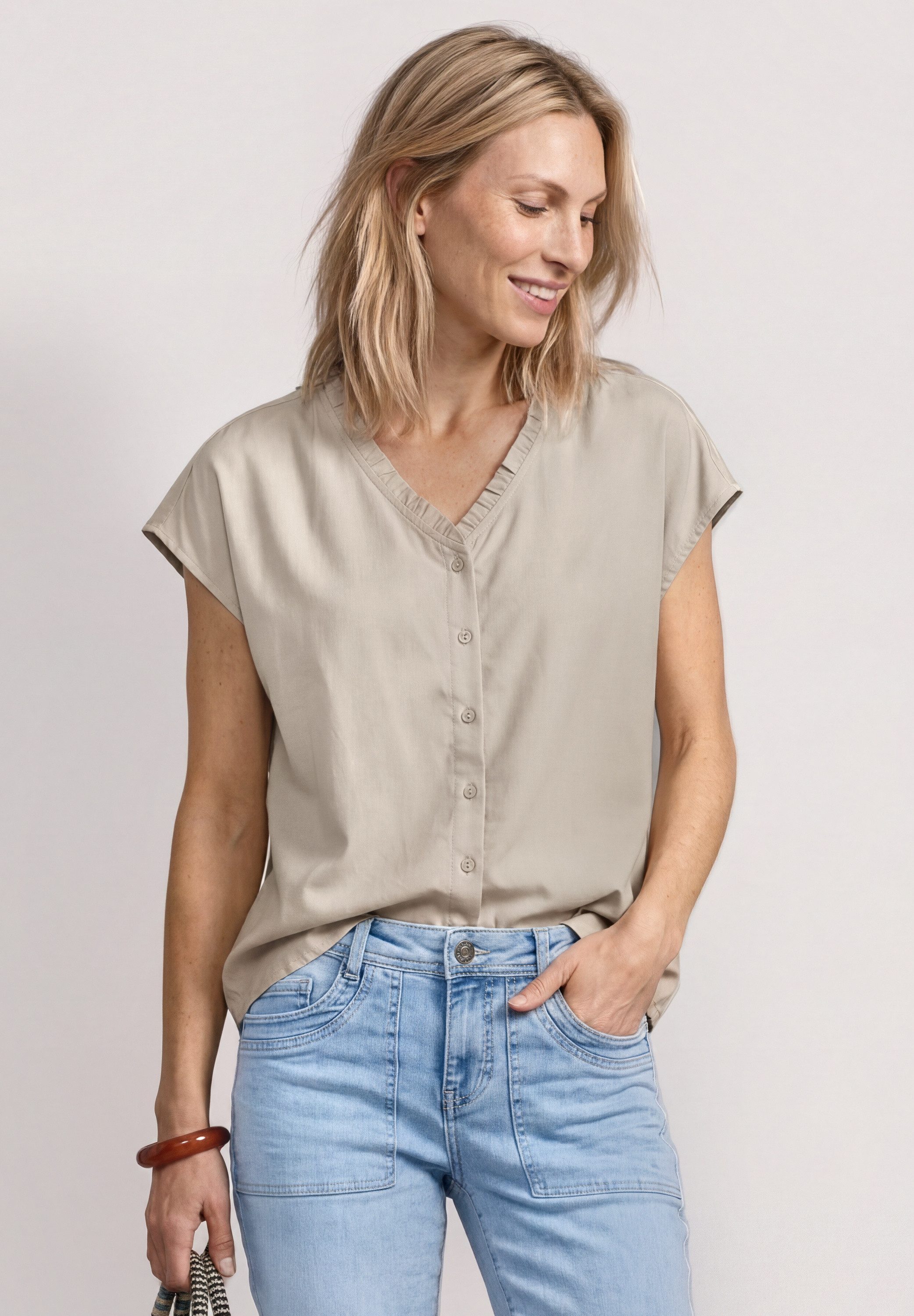 STREET ONE Shirtbluse mit Rüschendetails