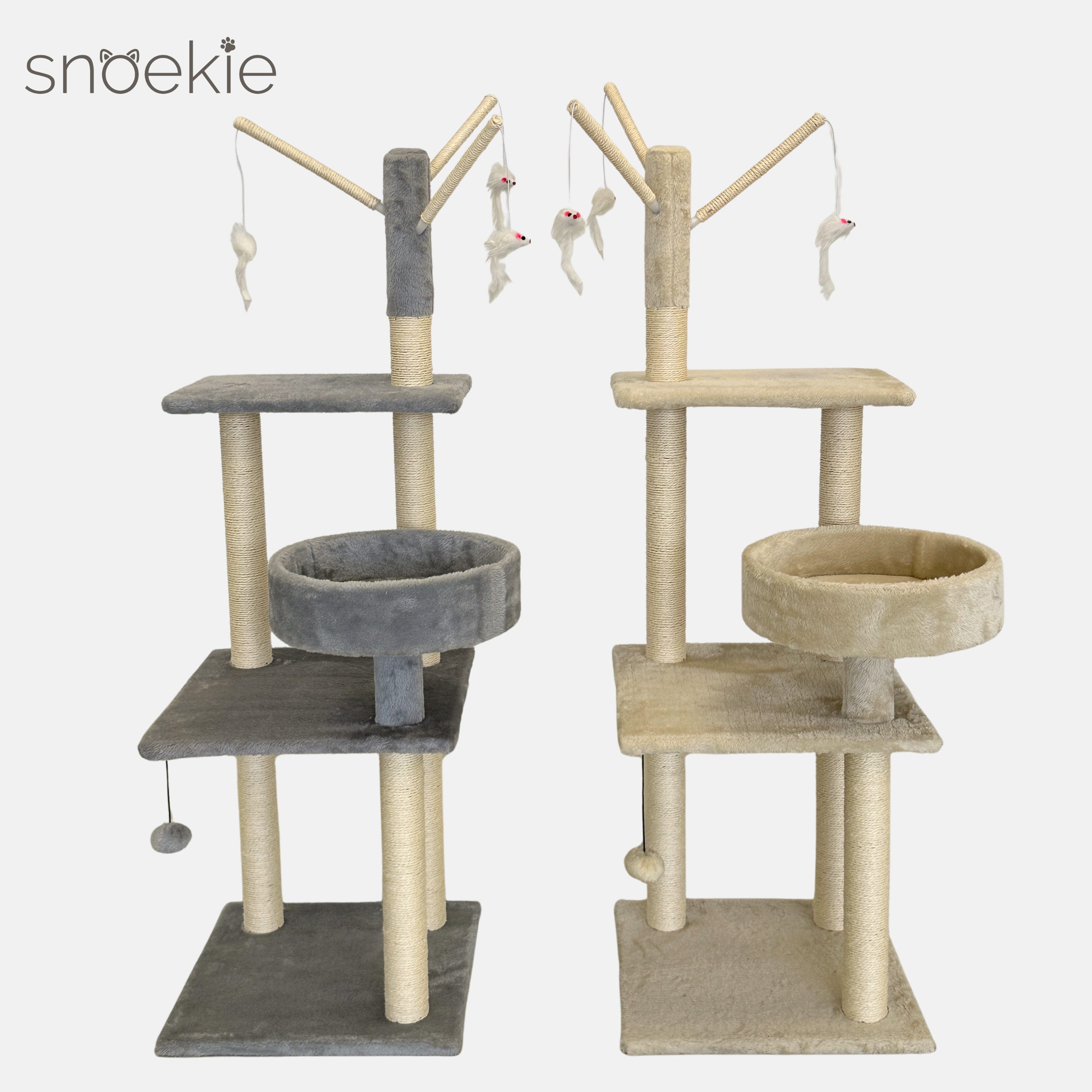 SNOEKIE Kratzbaum SNOEKIE Kratzbaum, Liegekorb, Stabil, Plattformen und Spielzeug, 125cm