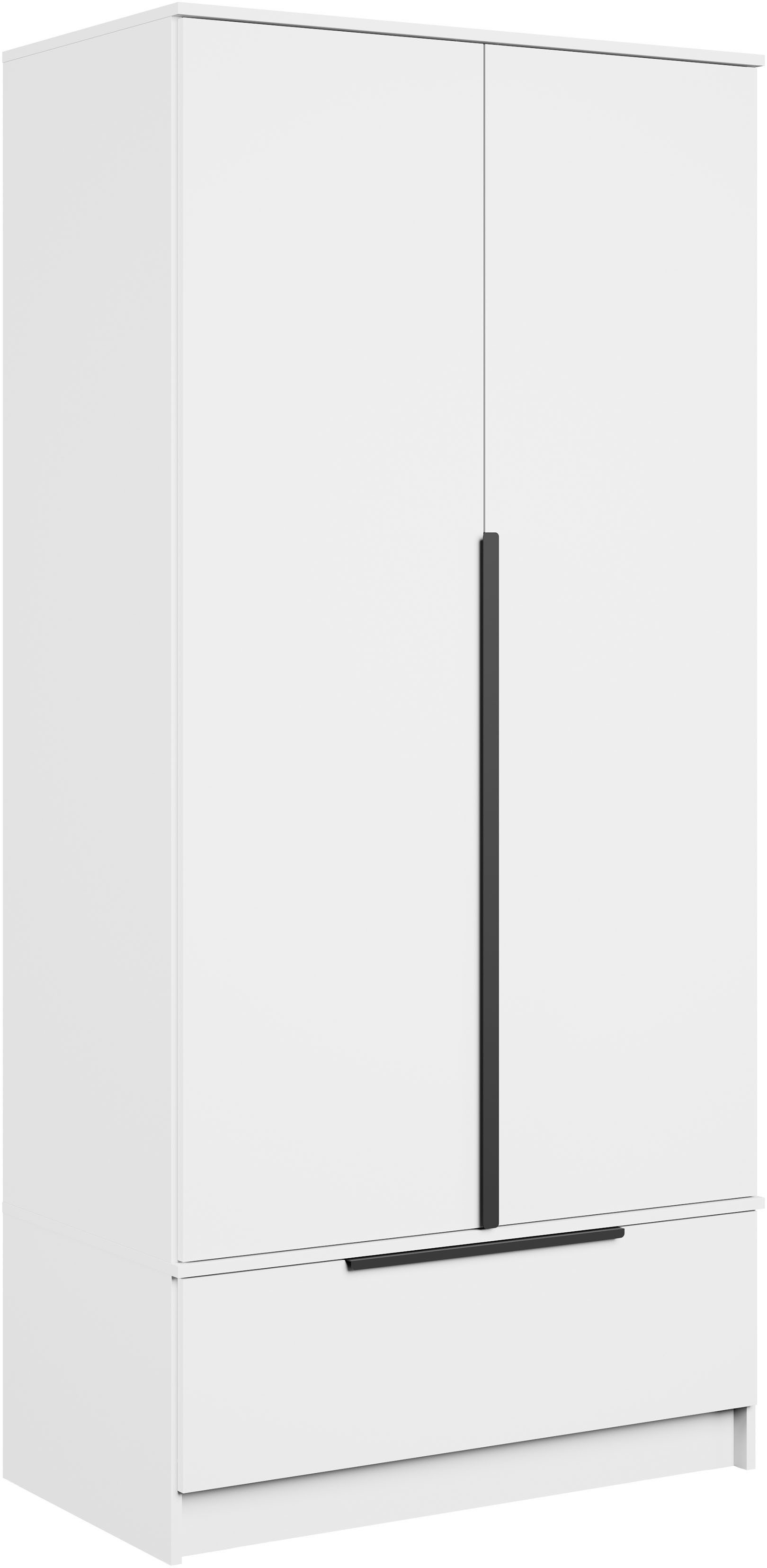 Home affaire Kleiderschrank Spirit Kleiderschrank mit Schublade und Stauraum Mit schwarzen Metallgriffen und 2 Kleiderstangen