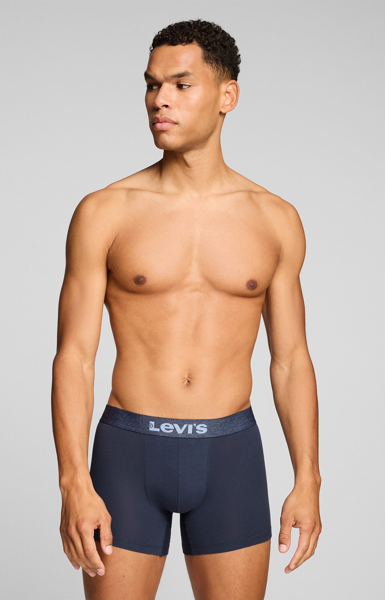 Levi's® Boxer LEVIS MEN MEL WB BOXER BRIEF (3er Pack) ohne Eingriff, tonaler Logobund, elastisch, Cotton-Mix