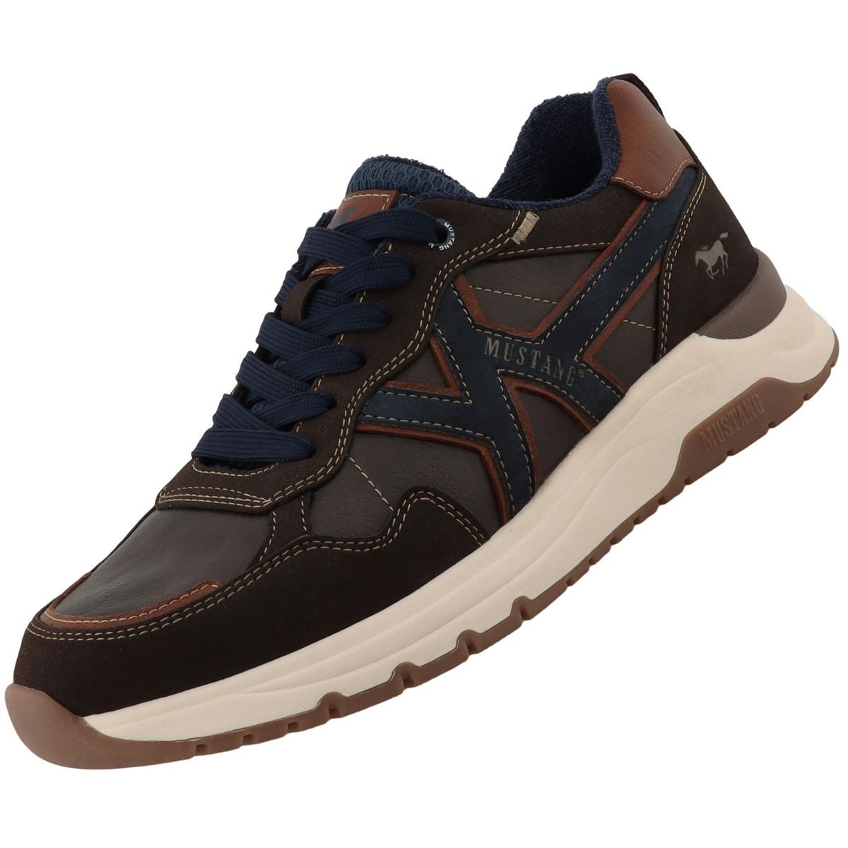 Mustang Shoes 26M0291006-mokka Schnürschuh Sportiver Freizeitschuh mit wärmendem Frotteefutter