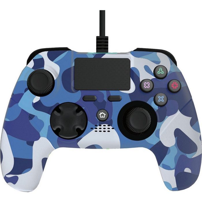 X Rocker PS4 Blue Camo Controller Gaming-Controller (Schwarz - Blau Camo Design)