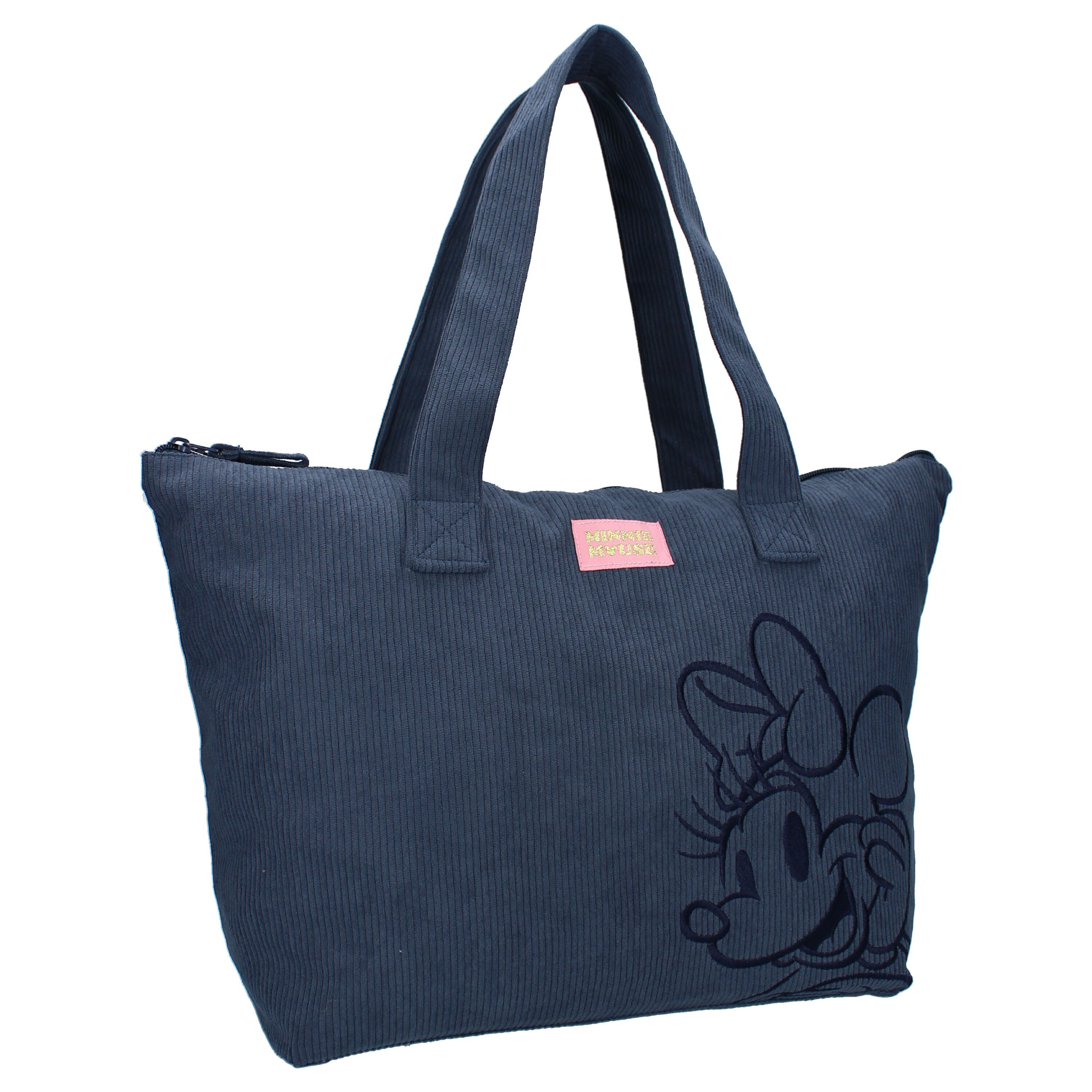 Disney Minnie Mouse Shopper Tasche – weicher Rippstoff & praktischer Stauraum