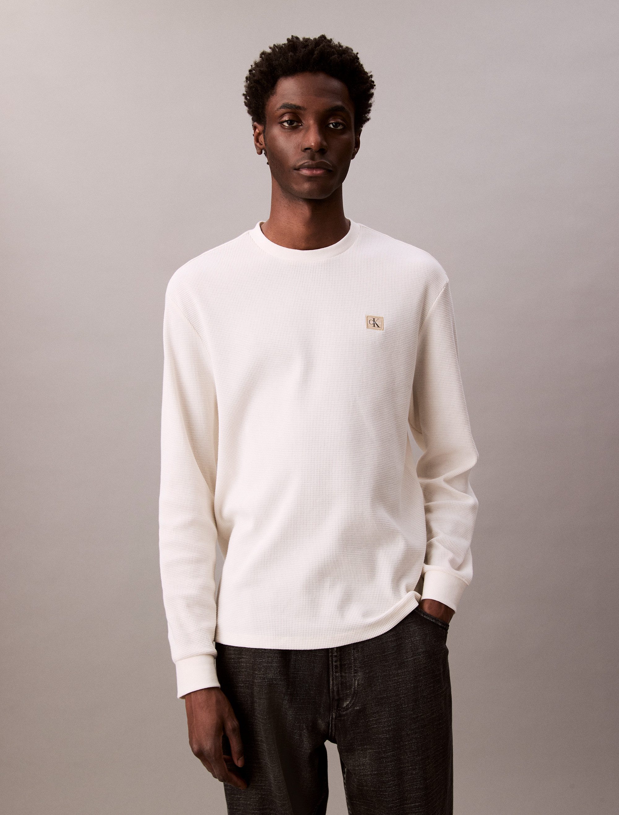 Calvin Klein Jeans Langarmshirt LS WAFFLE günstig online kaufen