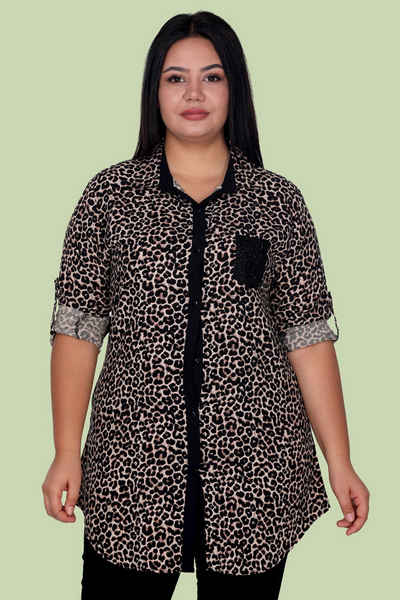 Modabout Langarmhemd Modern Hemd Bluse Casual für Damen - NGML0441D0450DS1 (1-tlg)