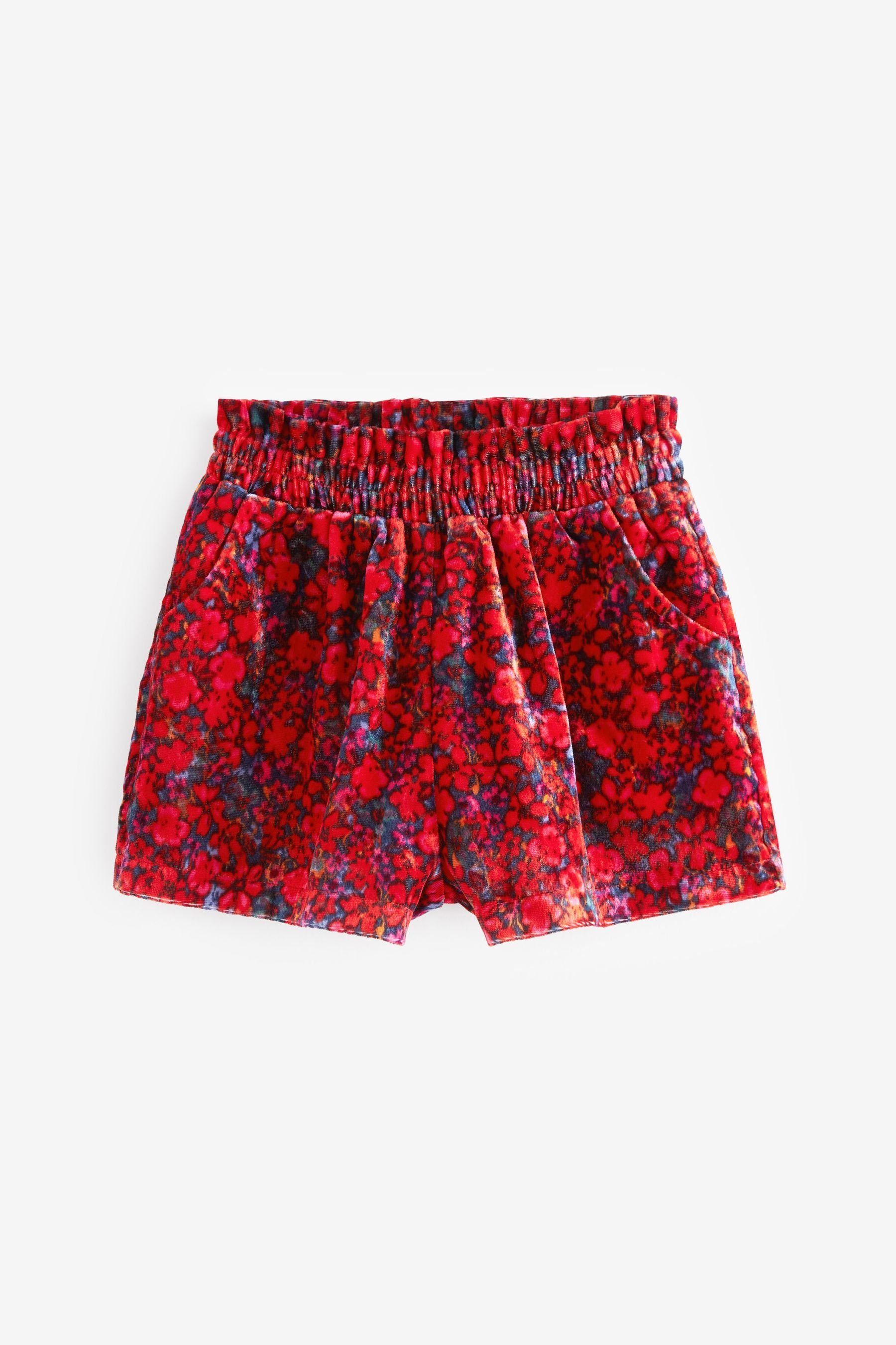 Shorts Next (1-tlg) Samt-Shorts Red