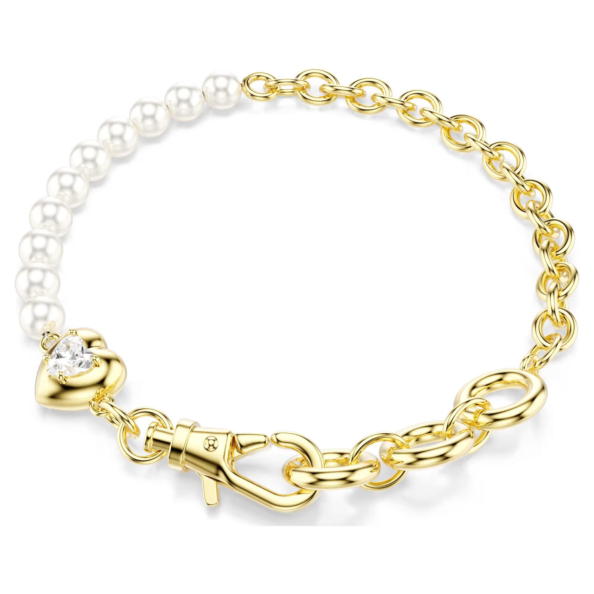 Armband Swarovski Armband Idyllia 5737299 Kristallperle, Weiß, Gold plattiert