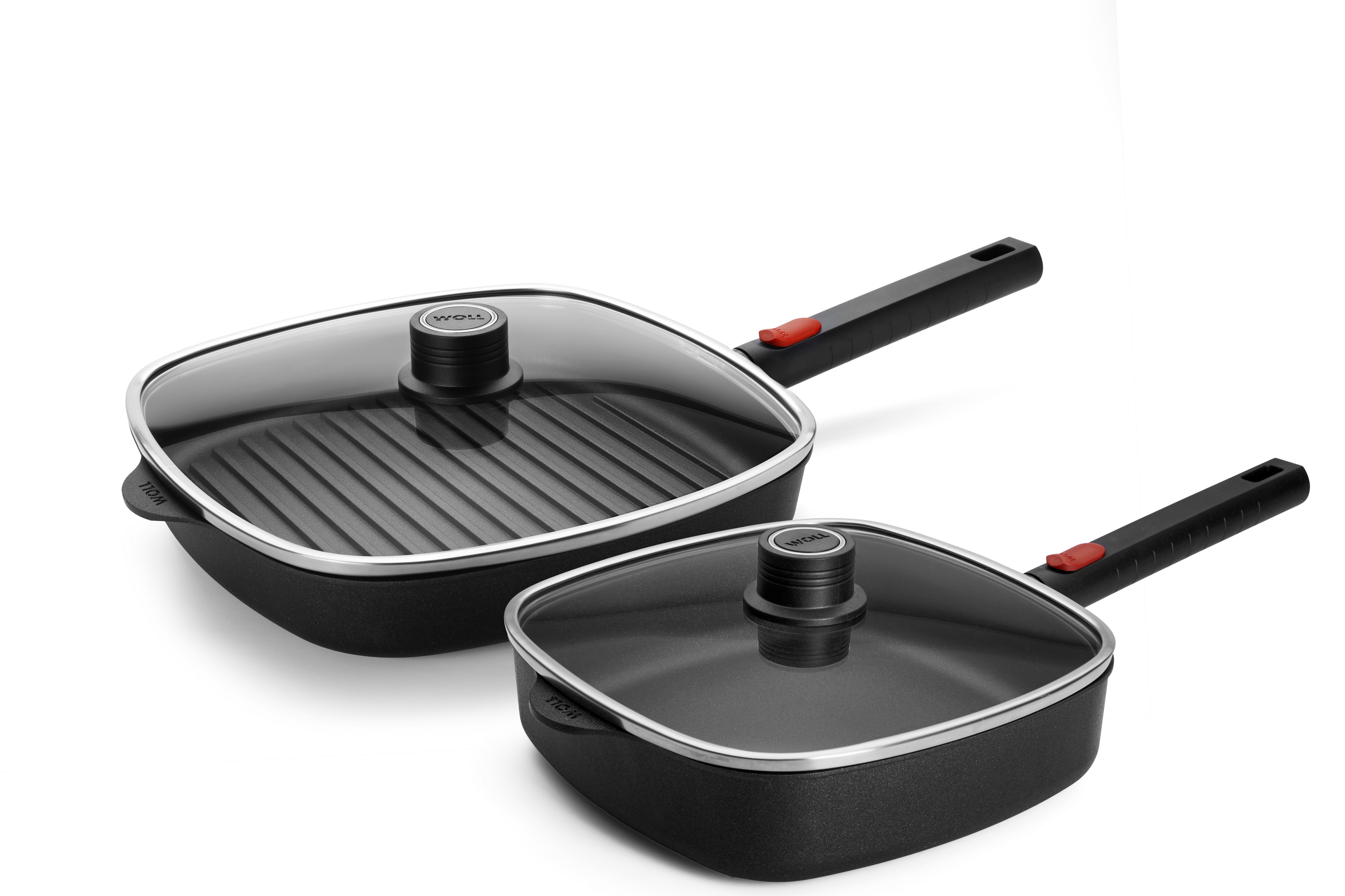 WOLL MADE IN GERMANY Pfannen-Set Logic, Aluminiumguss (Set, 4-tlg), Abnehmbarer Stiel