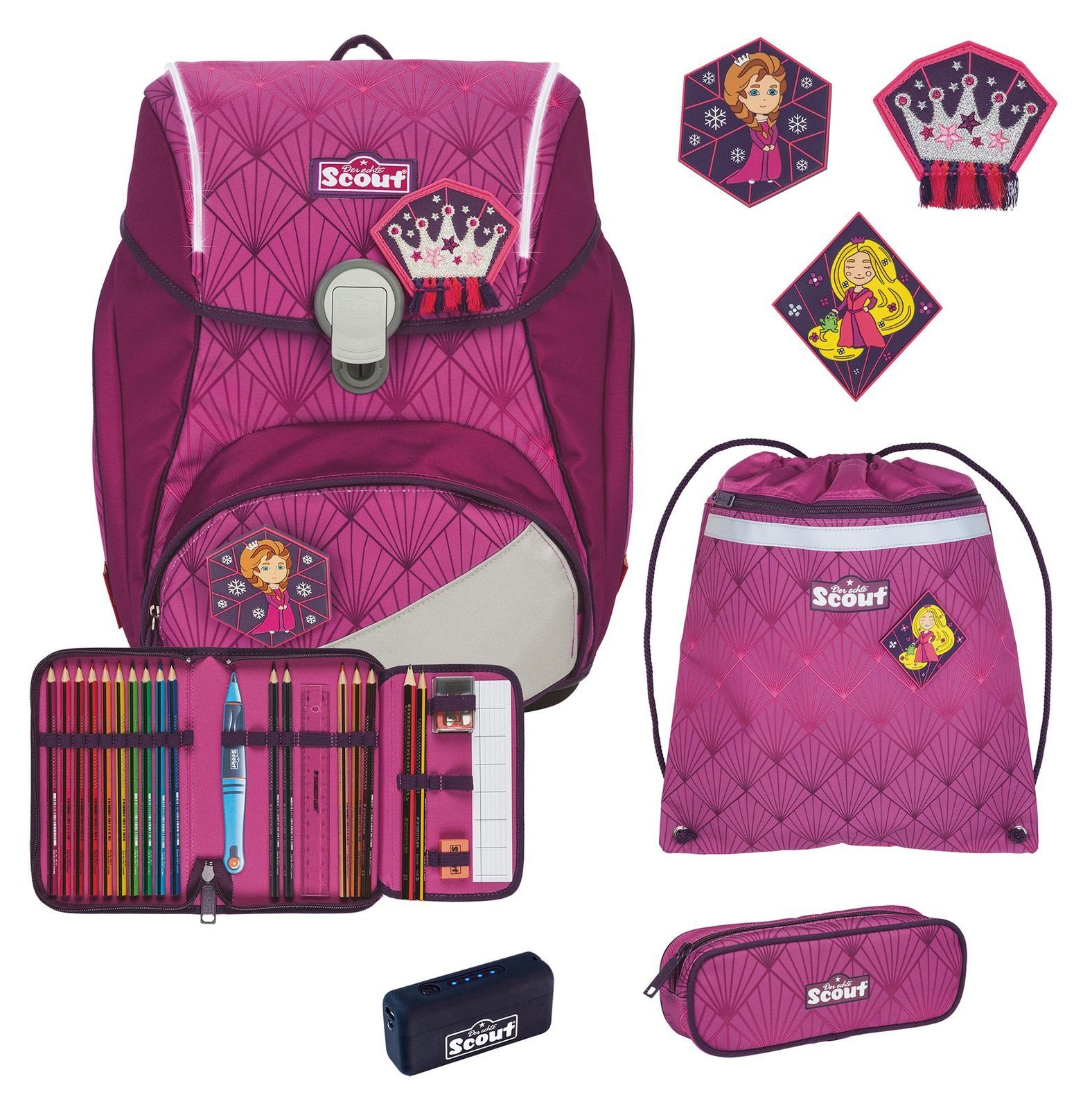 Scout Schulranzen Alpha Set 4-teilig (Set, 4-tlg)